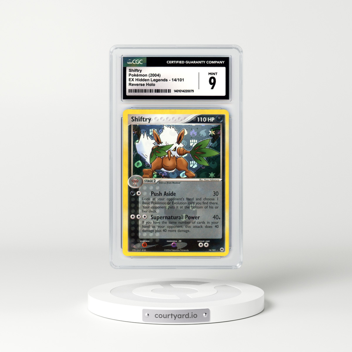 2004 EX Hidden Legends #14 Shiftry - Holo (CGC 9 MINT)