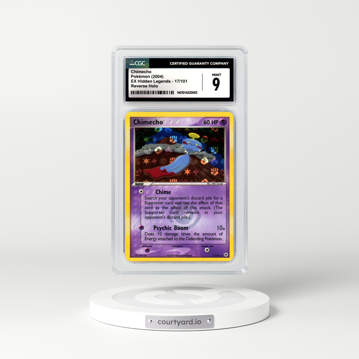 2004 EX Hidden Legends #17 Chimecho - Holo (CGC 9 MINT)
