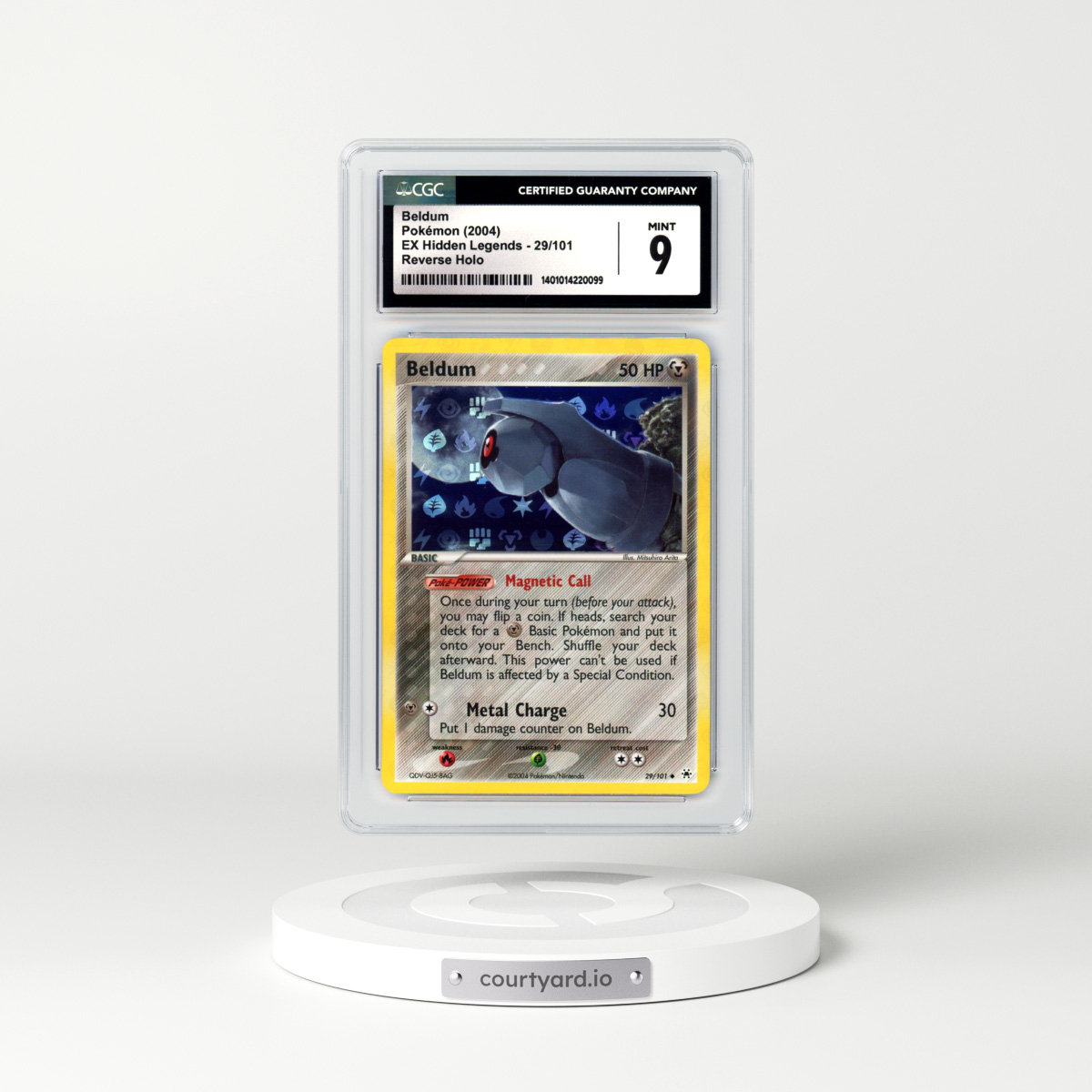 2004 EX Hidden Legends #29 Beldum - Holo (CGC 9 MINT)