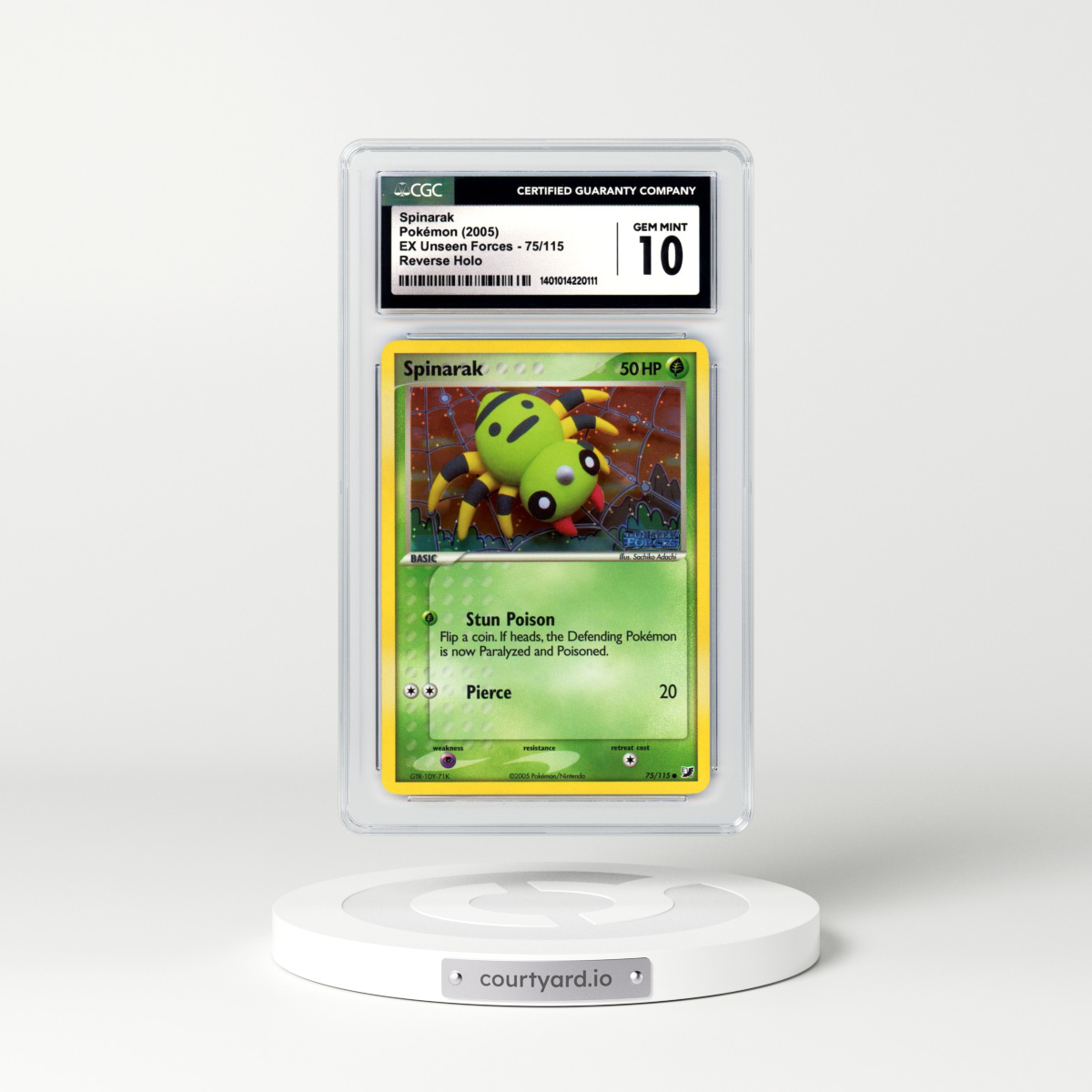 2005 EX Unseen Forces #75 Spinarak - Holo (CGC 10 GEM MINT)