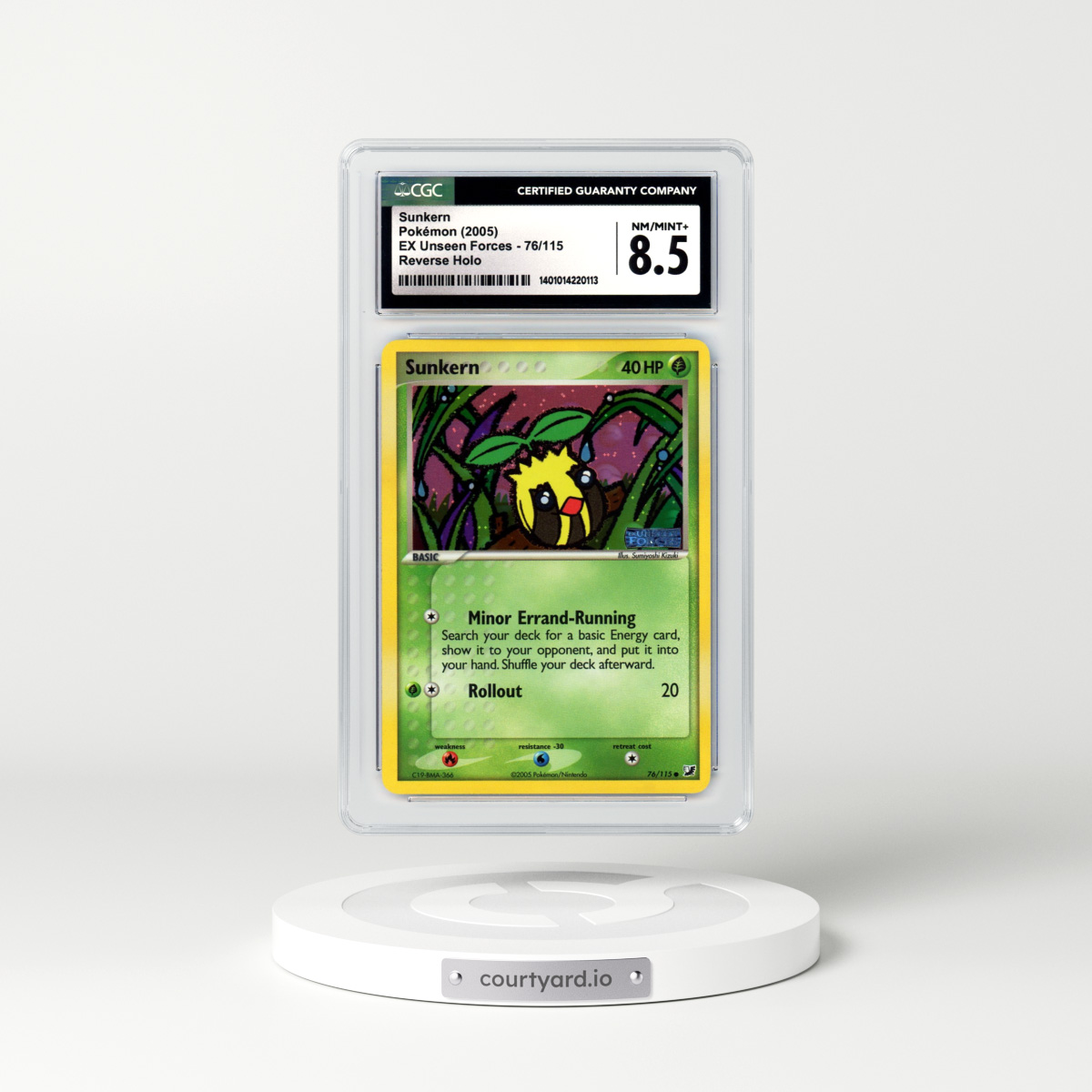 2005 EX Unseen Forces #76 Sunkern - Holo (CGC 8.5 NM-MT+)