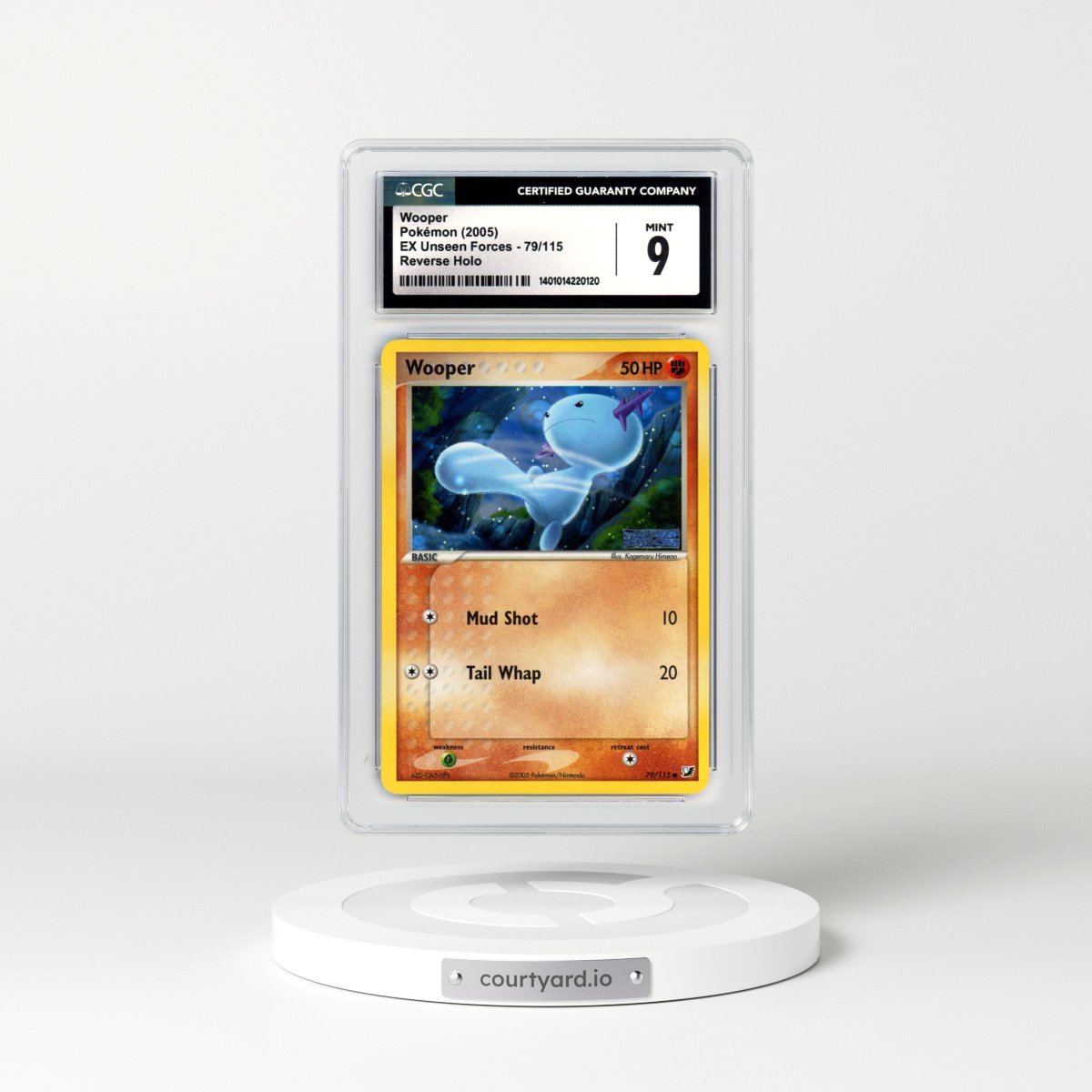 2005 EX Unseen Forces #79 Wooper - Holo (CGC 9 MINT)