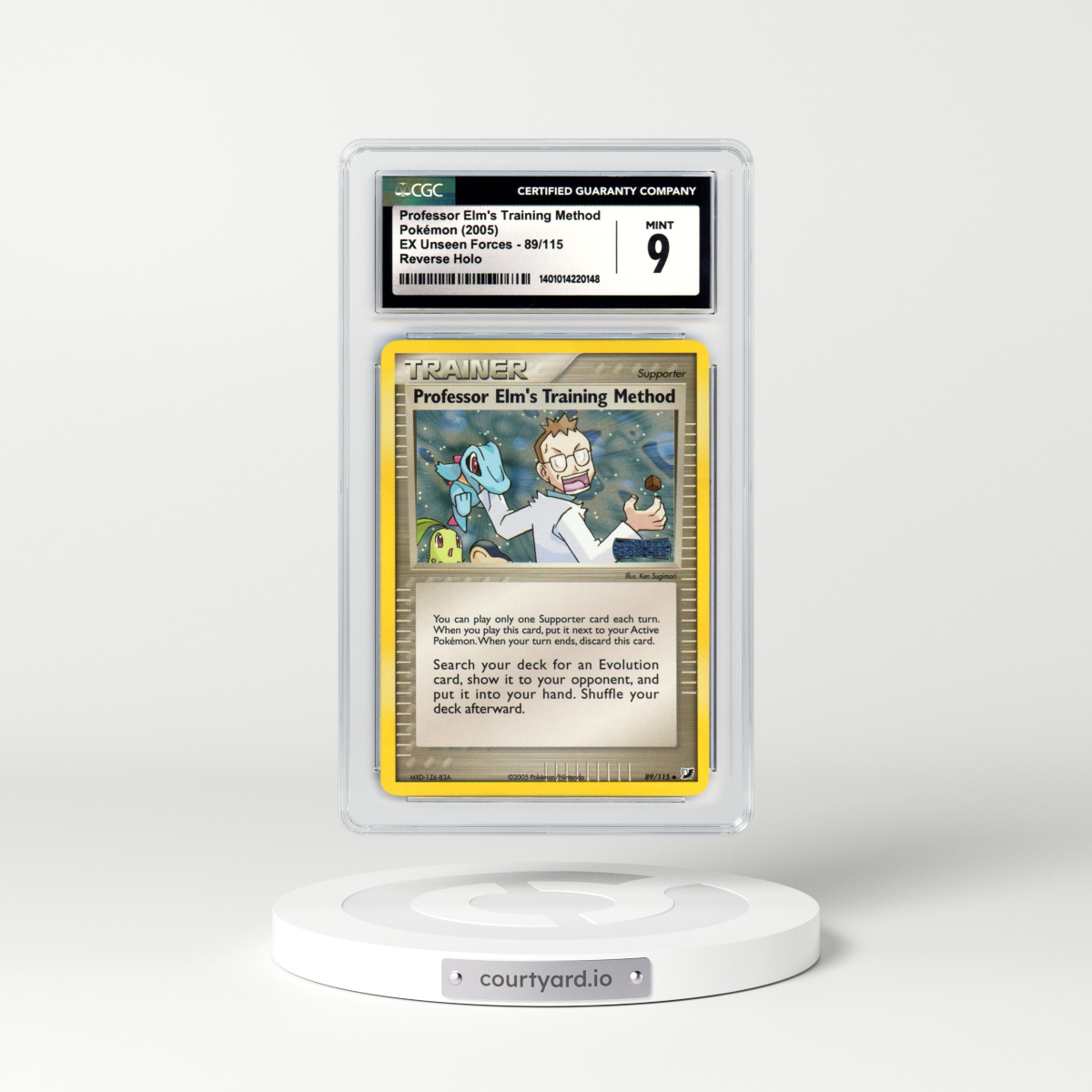 2005 EX Unseen Forces #89 Professor Elm's Training Method - Holo (CGC 9 MINT)