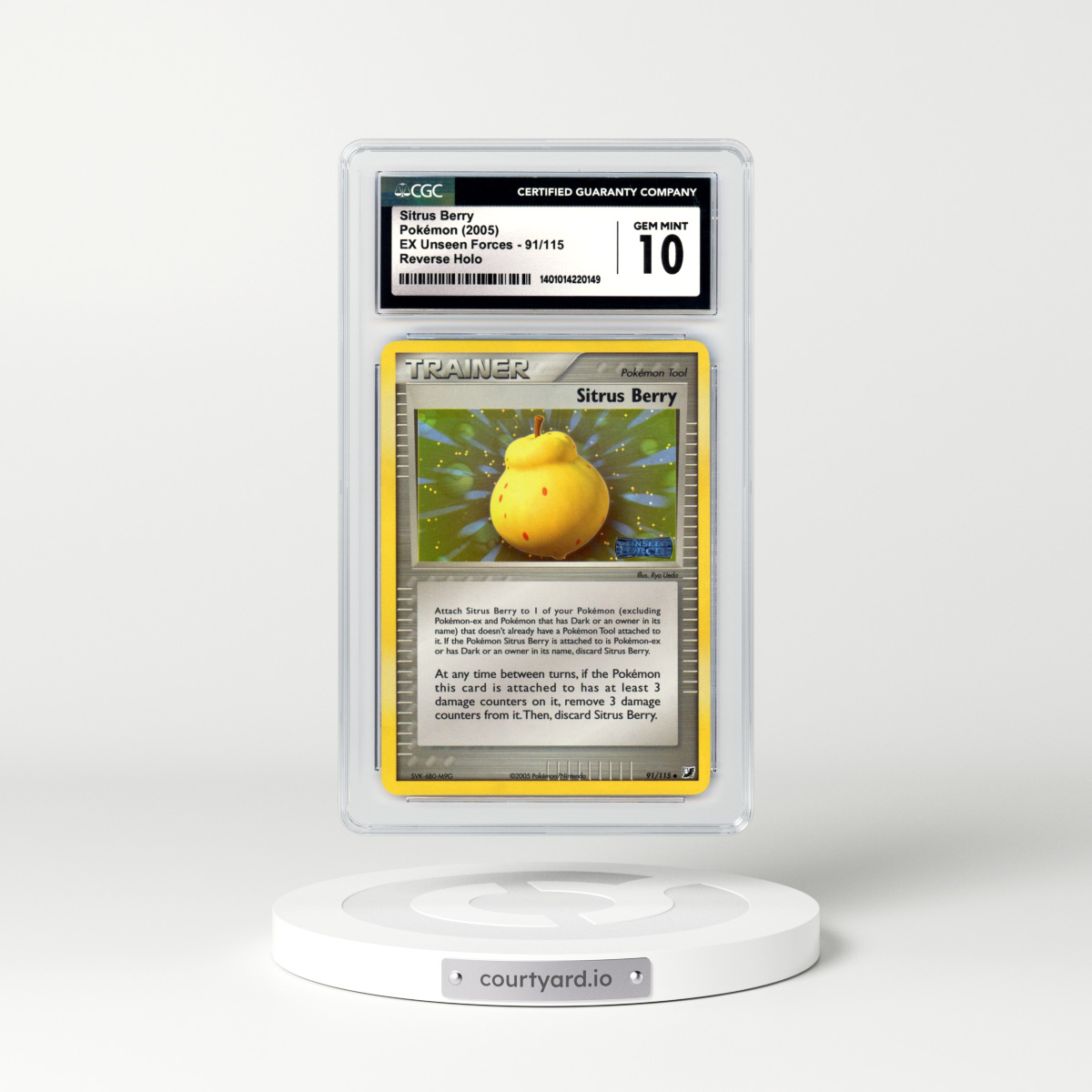 2005 EX Unseen Forces #91 Sitrus Berry - Holo (CGC 10 GEM MINT)