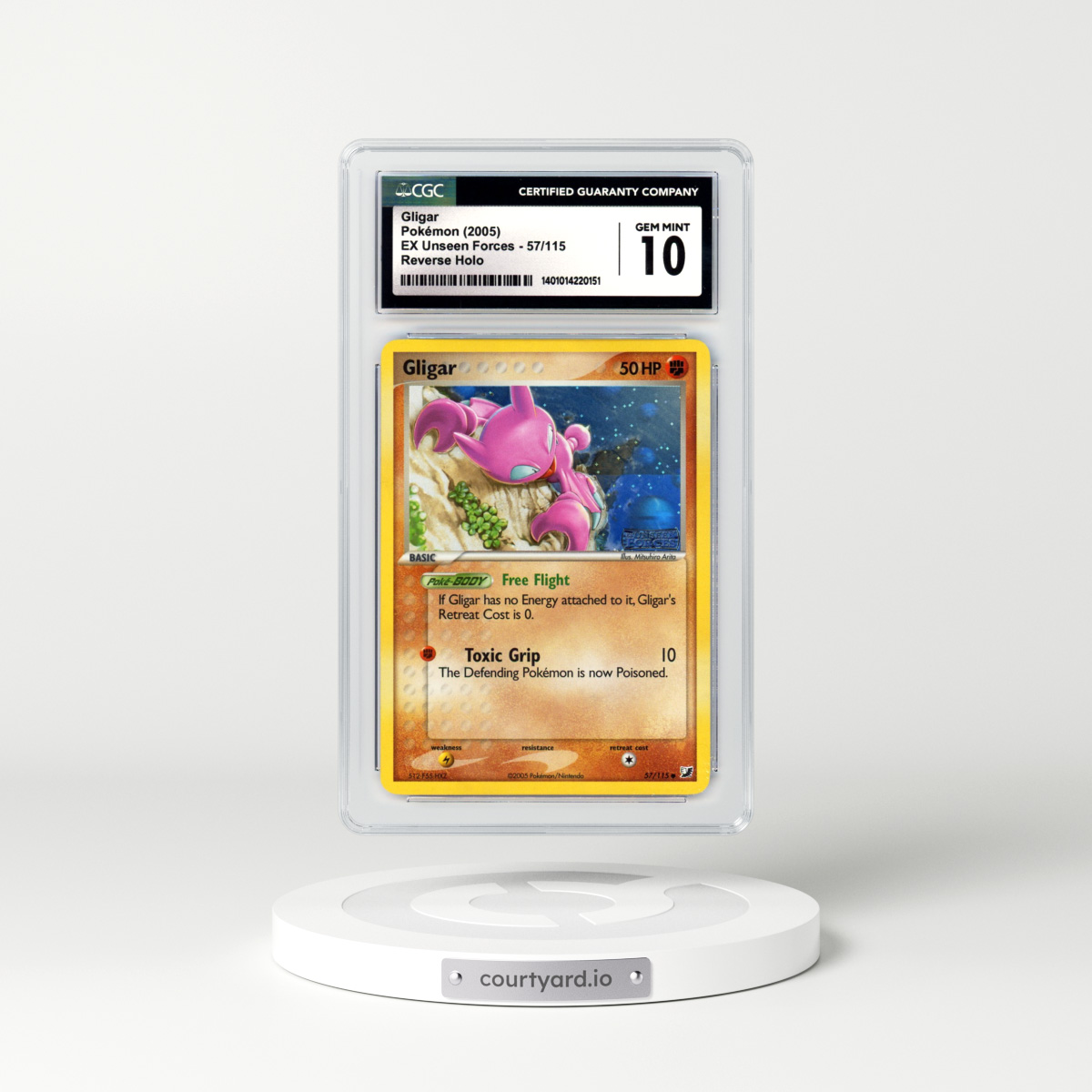 2005 EX Unseen Forces #57 Gligar - Holo (CGC 10 GEM MINT)