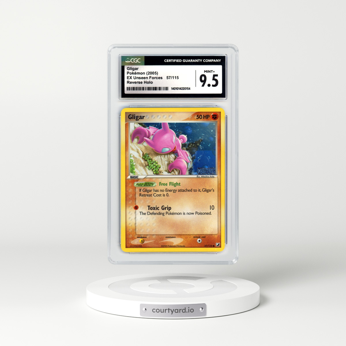 2005 EX Unseen Forces #57 Gligar - Holo (CGC 9.5 MINT+)