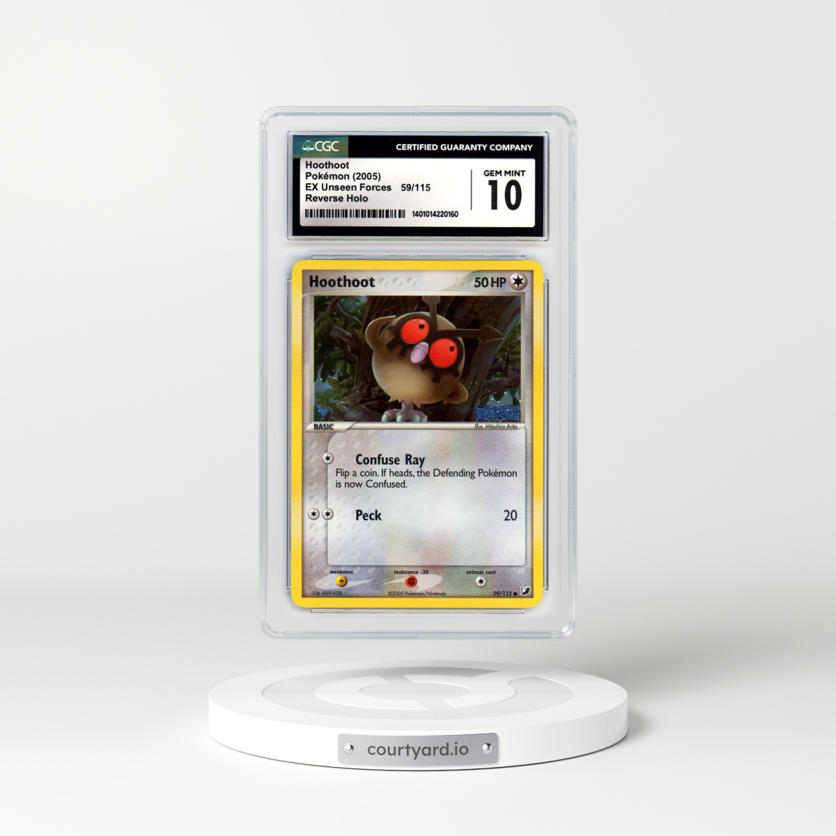 2005 EX Unseen Forces #59 Hoothoot - Holo (CGC 10 GEM MINT)