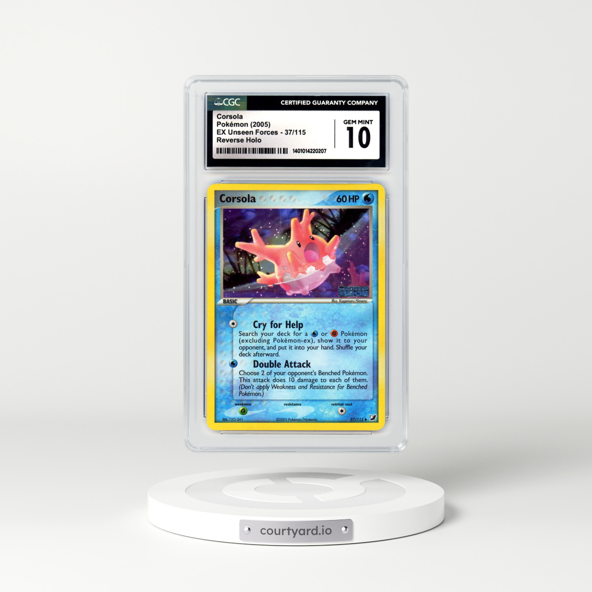 2005 EX Unseen Forces #37 Corsola - Holo (CGC 10 GEM MINT)