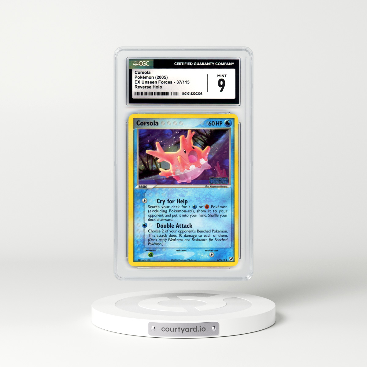 2005 EX Unseen Forces #37 Corsola - Holo (CGC 9 MINT)