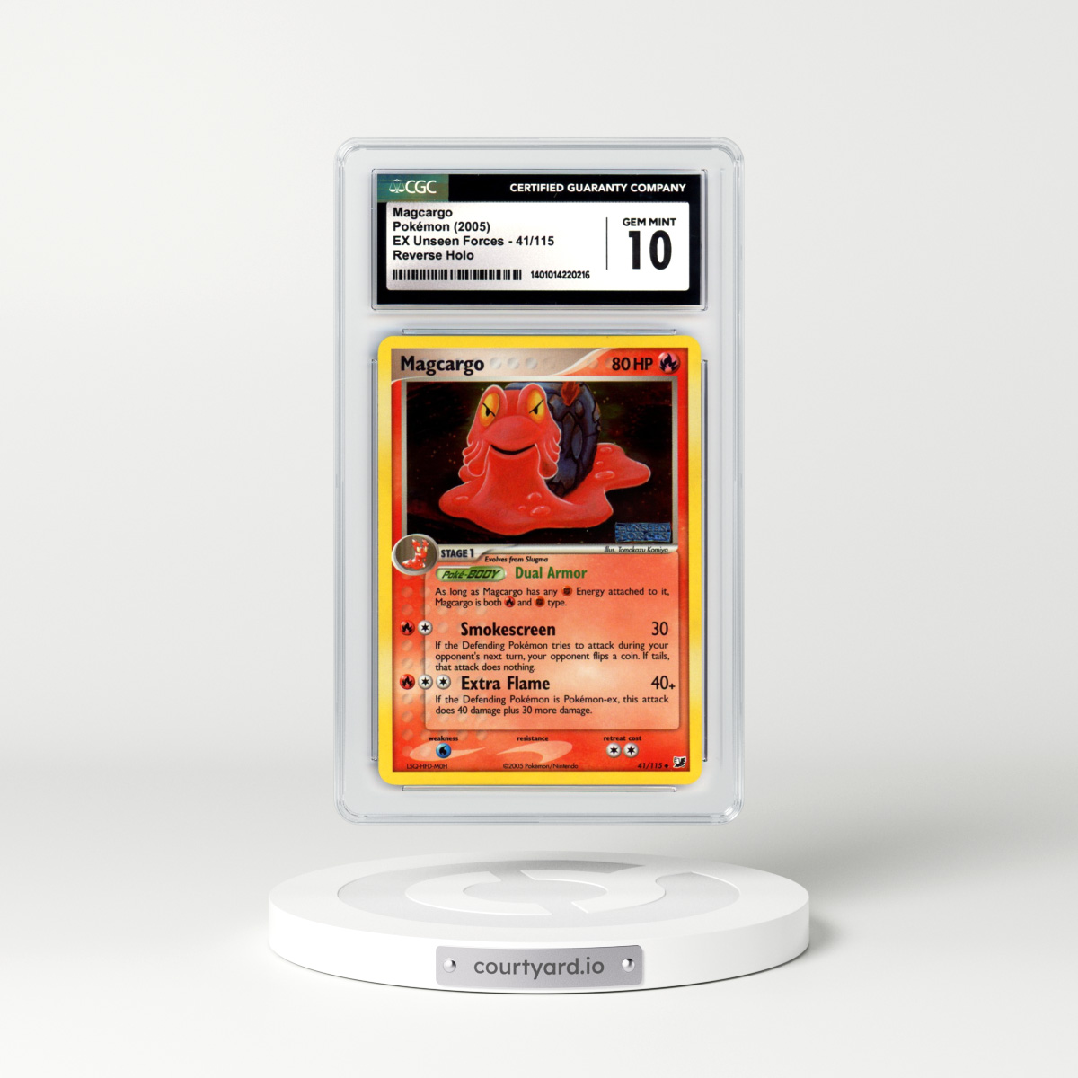 2005 EX Unseen Forces #41 Magcargo - Holo (CGC 10 GEM MINT)