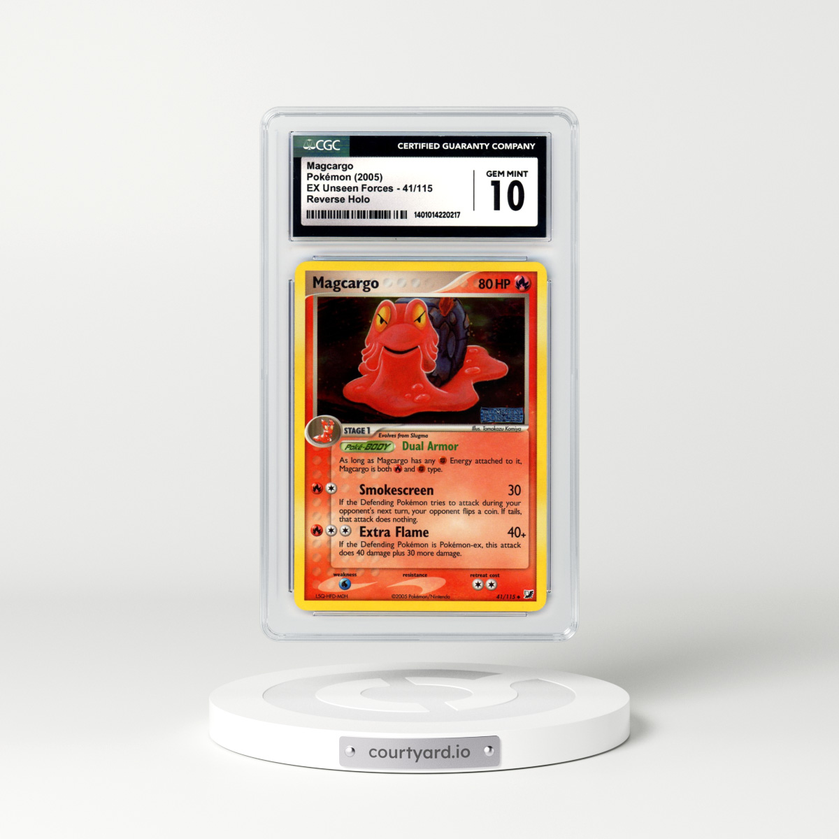 2005 EX Unseen Forces #41 Magcargo - Holo (CGC 10 GEM MINT)