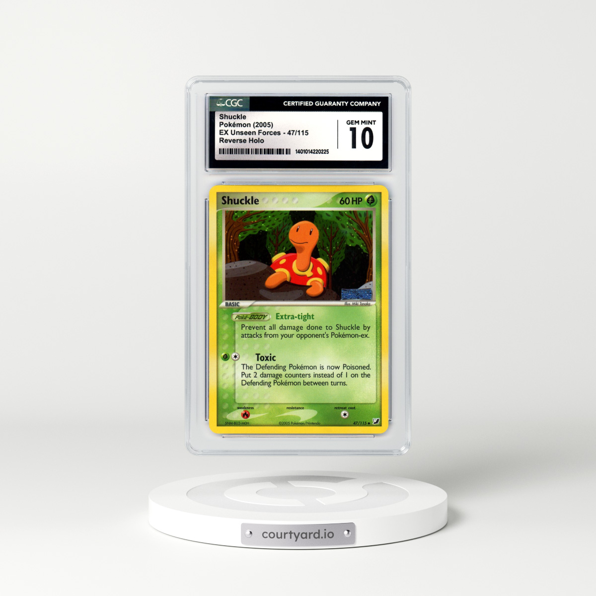 2005 EX Unseen Forces #47 Shuckle - Holo (CGC 10 GEM MINT)