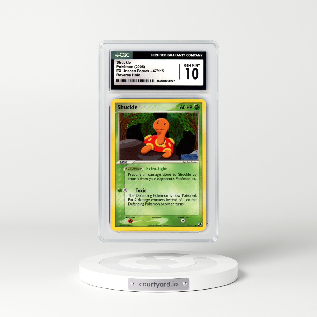 2005 EX Unseen Forces #47 Shuckle - Holo (CGC 10 GEM MINT)