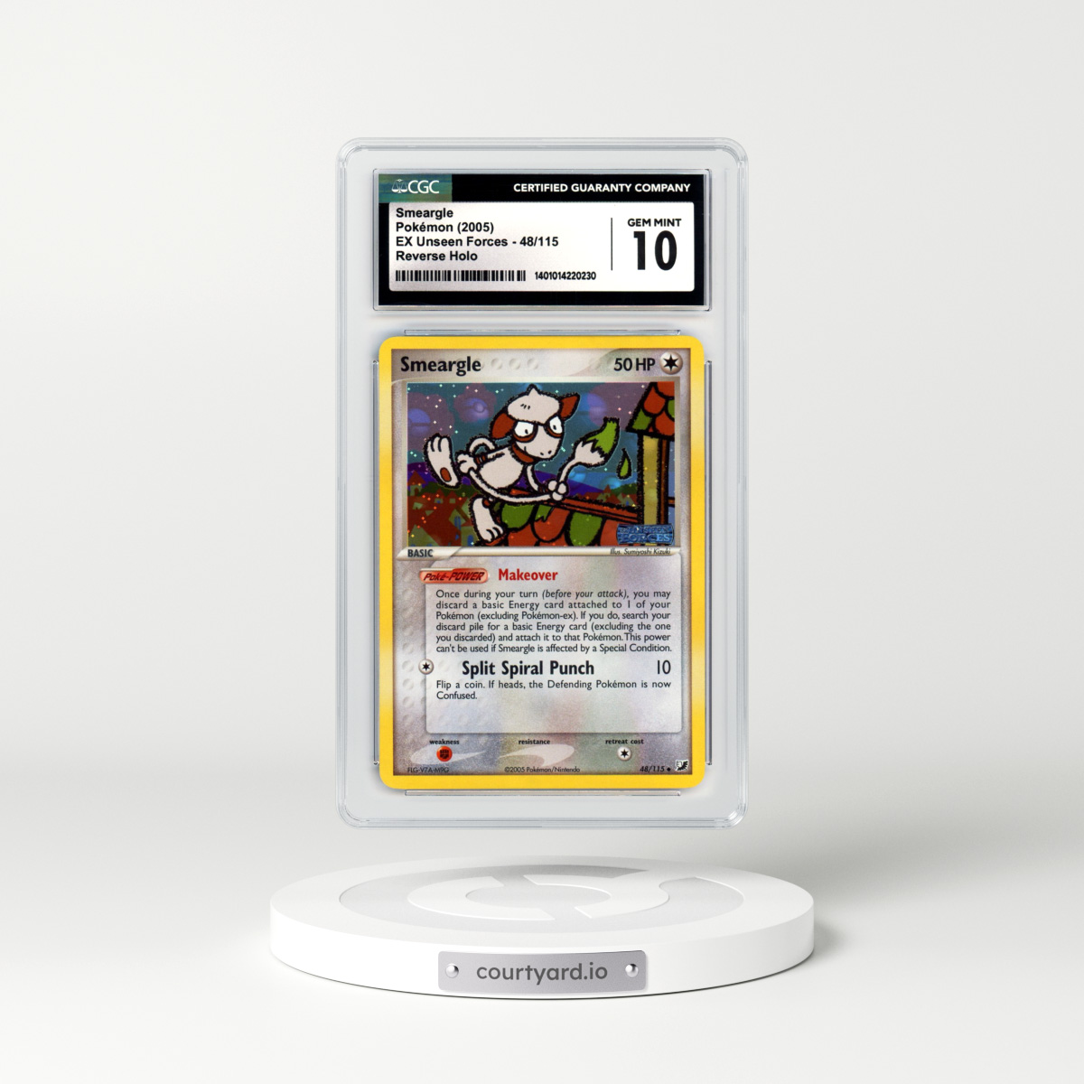 2005 EX Unseen Forces #48 Smeargle - Holo (CGC 10 GEM MINT)