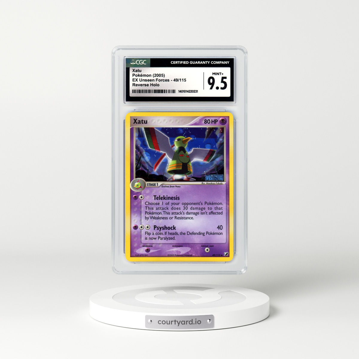 2005 EX Unseen Forces #49 Xatu - Holo (CGC 9.5 MINT+)