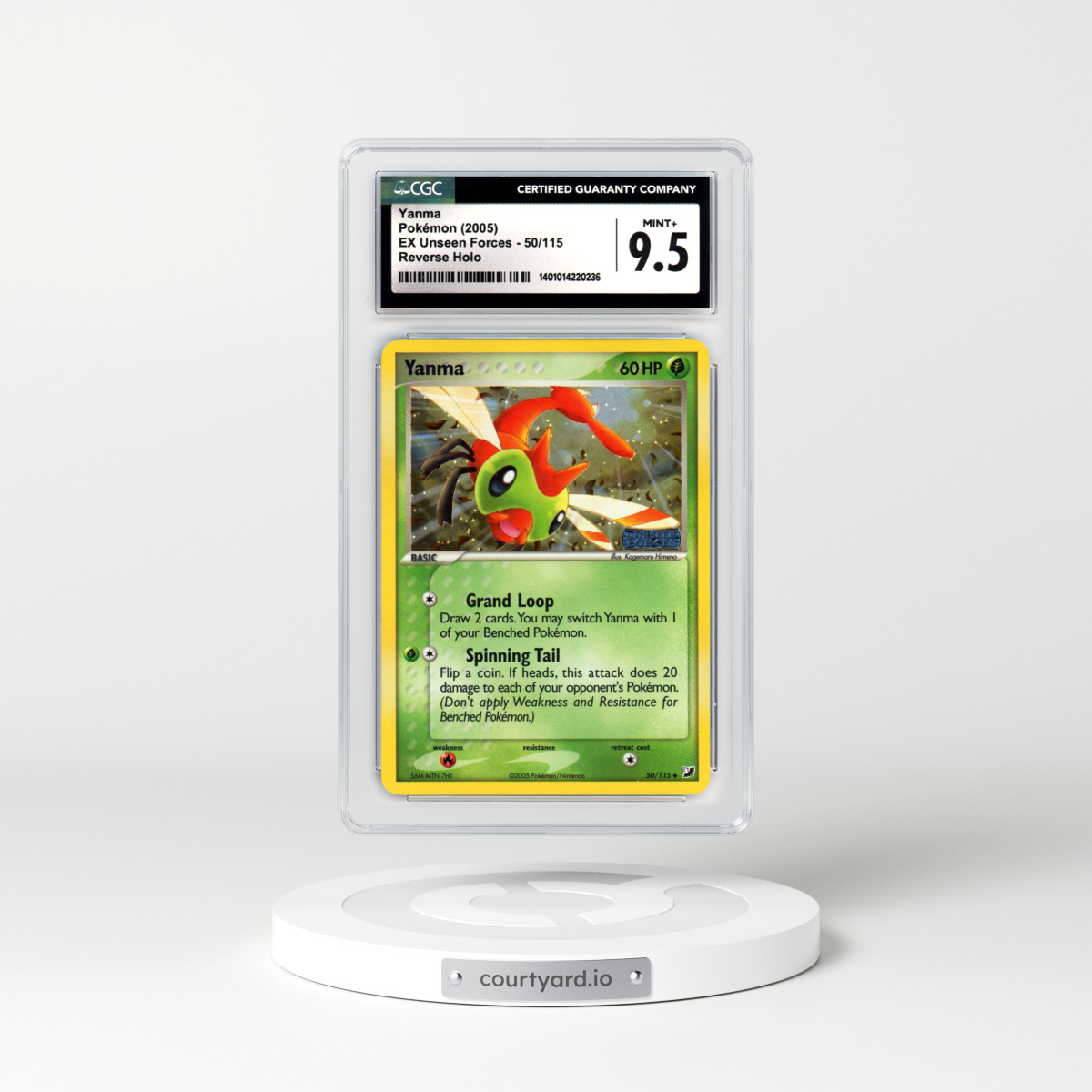 2005 EX Unseen Forces #50 Yanma - Holo (CGC 9.5 MINT+)