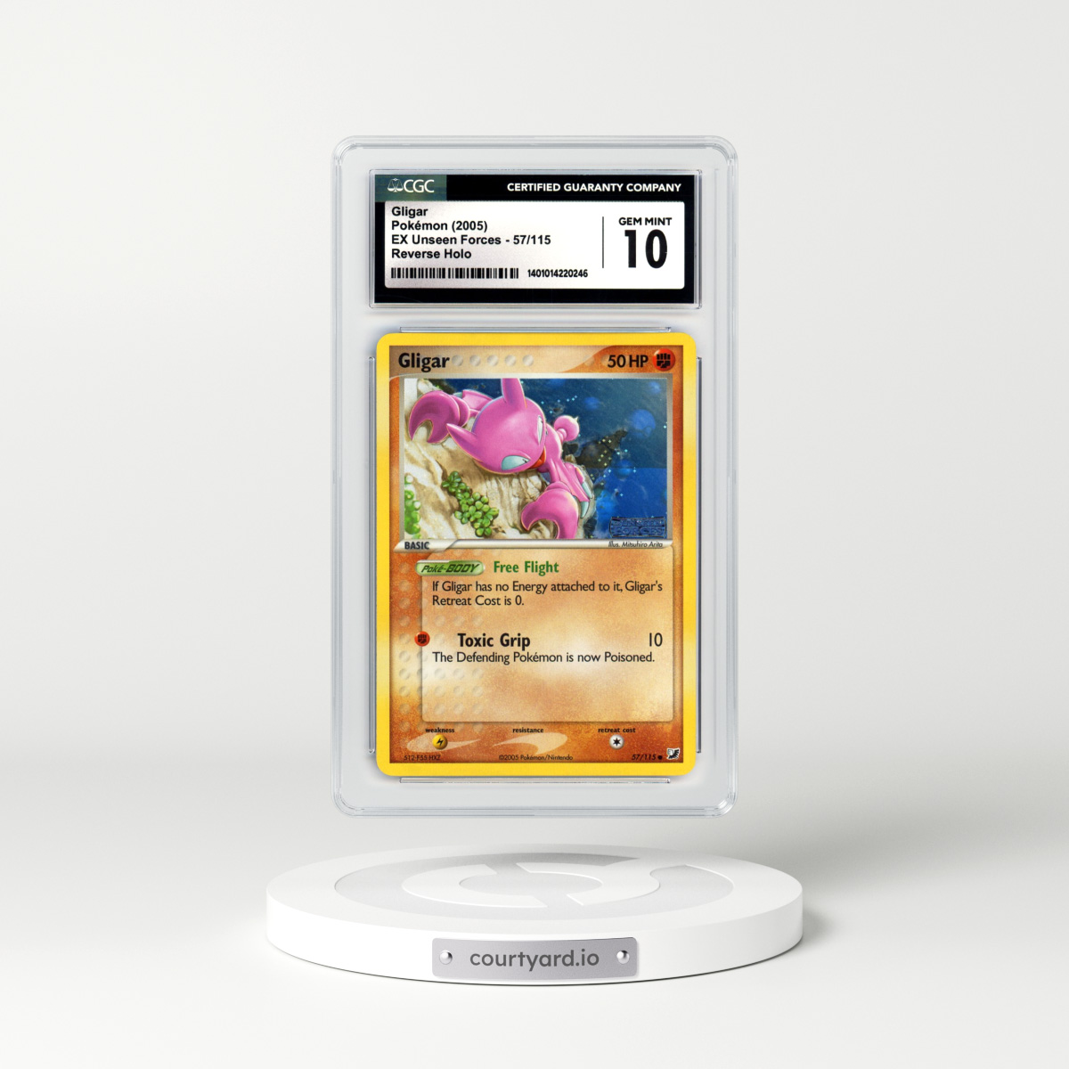 2005 EX Unseen Forces #57 Gligar - Holo (CGC 10 GEM MINT)