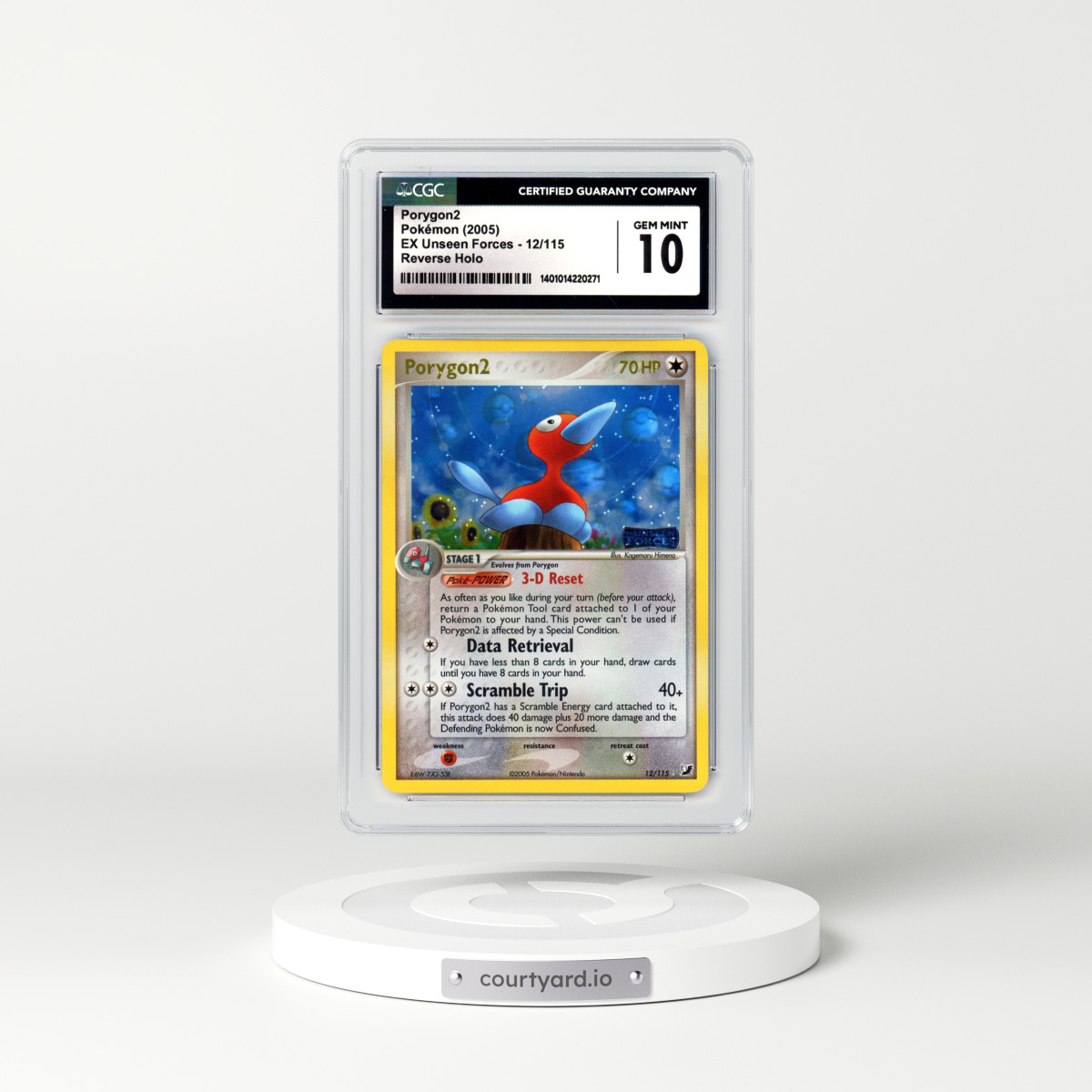 2005 EX Unseen Forces #12 Porygon2 - Holo (CGC 10 GEM MINT)