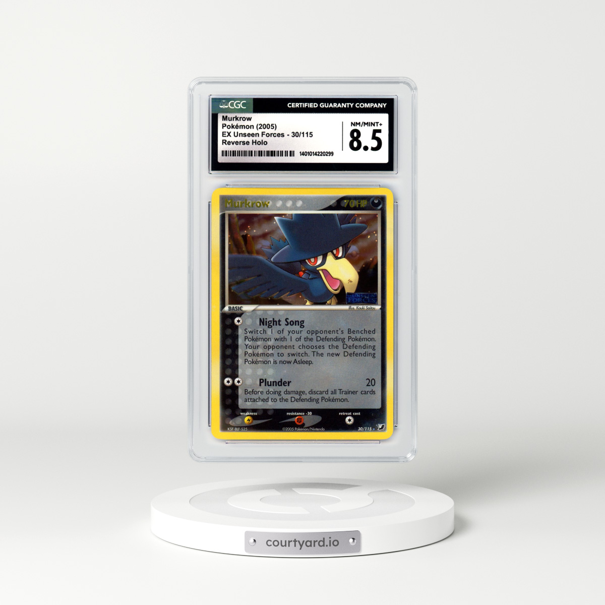 2005 EX Unseen Forces #30 Murkrow - Holo (CGC 8.5 NM-MT+)