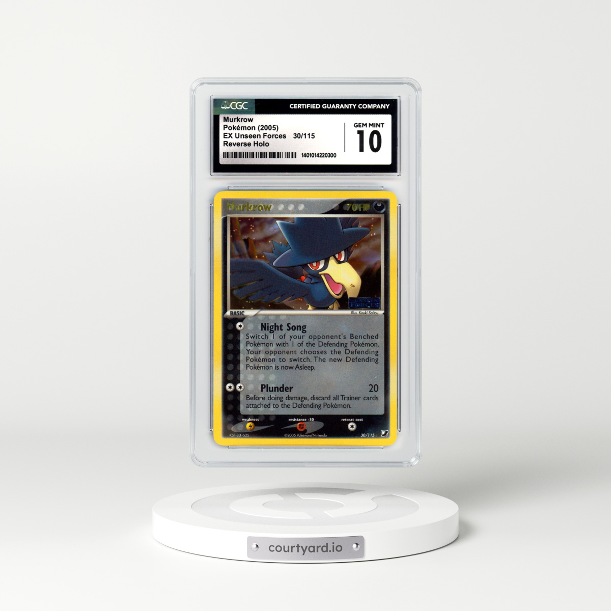 2005 EX Unseen Forces #30 Murkrow - Holo (CGC 10 GEM MINT)