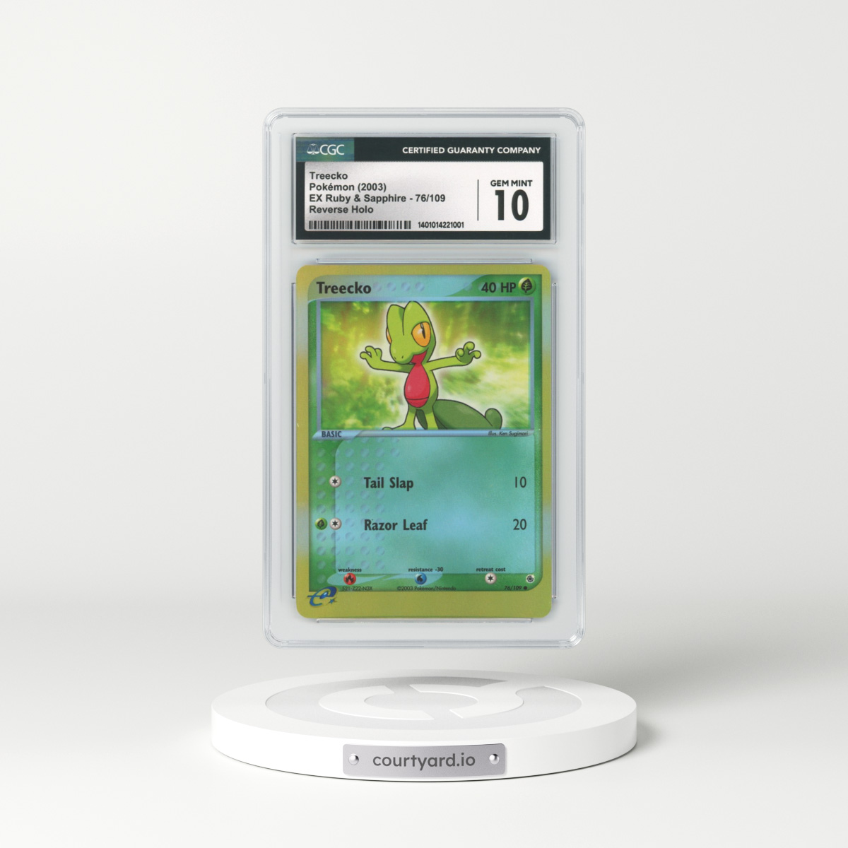 2003 EX Ruby & Sapphire #76 Treecko - Holo e-Card Symbol (CGC 10 GEM MINT)