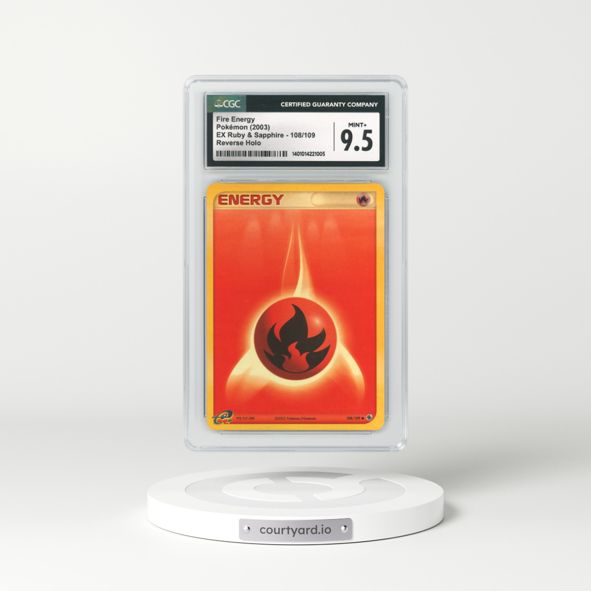 2003 EX Ruby & Sapphire #108 Fire Energy - Holo (CGC 9.5 MINT+)