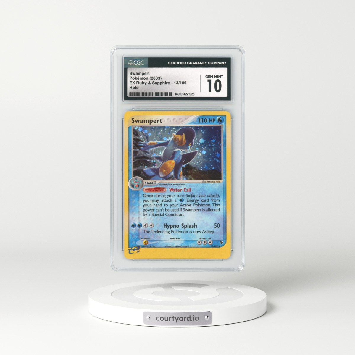 2003 EX Ruby & Sapphire #13 Swampert - Holo (CGC 10 GEM MINT)