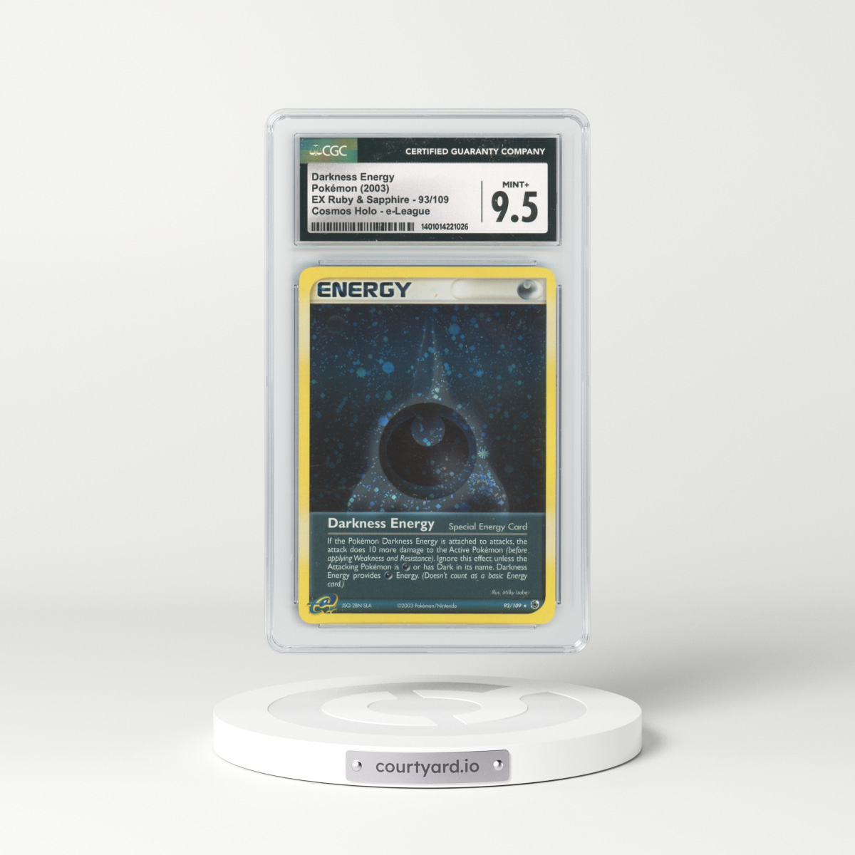2003 EX Ruby & Sapphire #93 Darkness Energy - Holo Cosmos Holo (CGC 9.5 MINT+)
