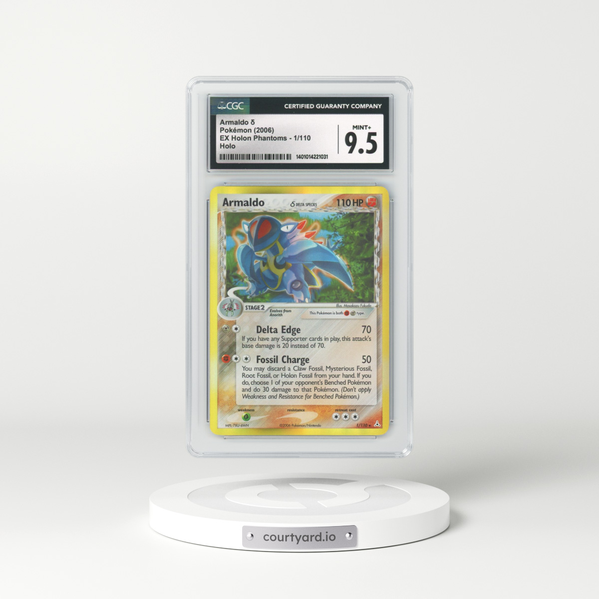 2006 EX Holon Phantoms #1 Armaldo - Holo (CGC 9.5 MINT+)