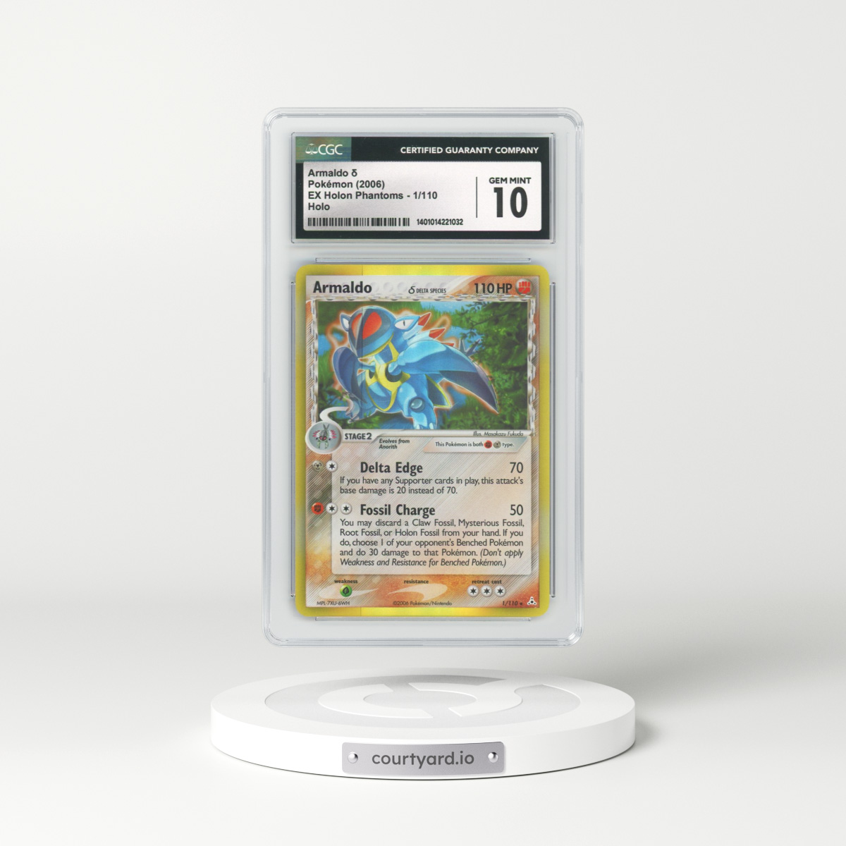 2006 EX Holon Phantoms #1 Armaldo - Holo (CGC 10 GEM MINT)