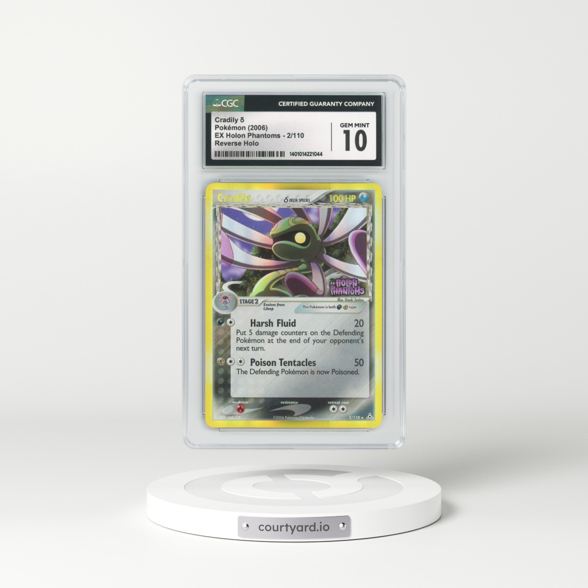 2006 EX Holon Phantoms #2 Cradily - Holo (CGC 10 GEM MINT)