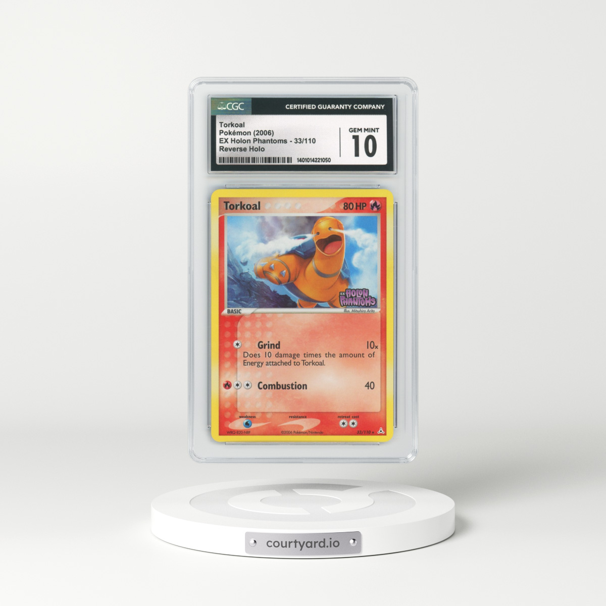 2006 EX Holon Phantoms #33 Torkoal - Holo (CGC 10 GEM MINT)