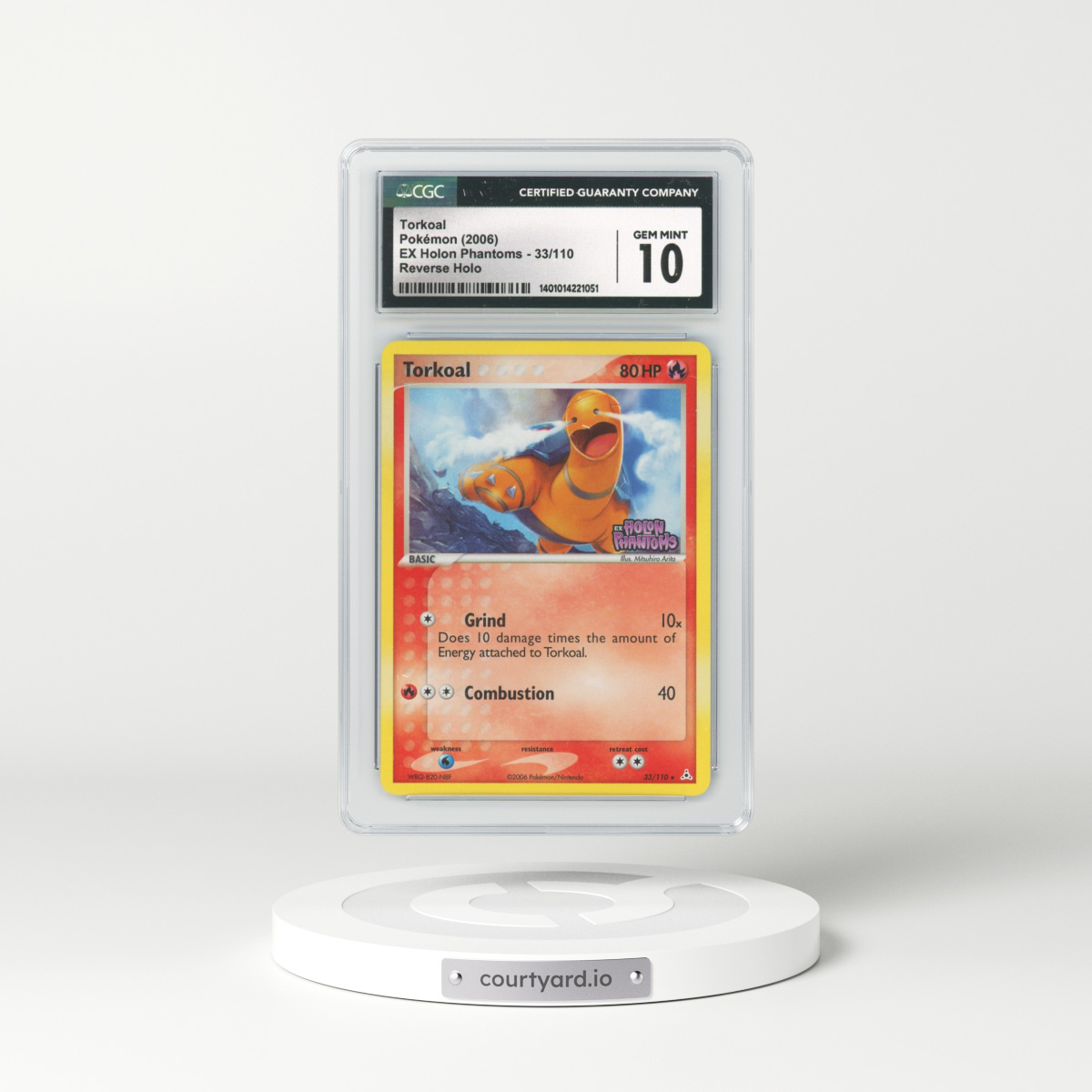 2006 EX Holon Phantoms #33 Torkoal - Holo (CGC 10 GEM MINT)