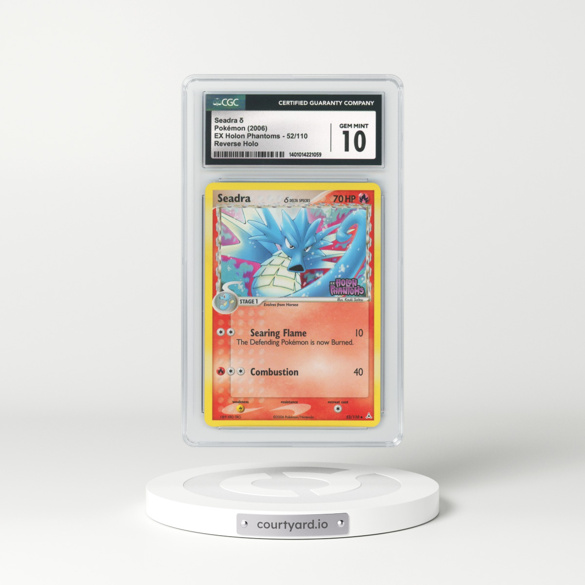 2006 EX Holon Phantoms #52 Seadra - Holo (CGC 10 GEM MINT)