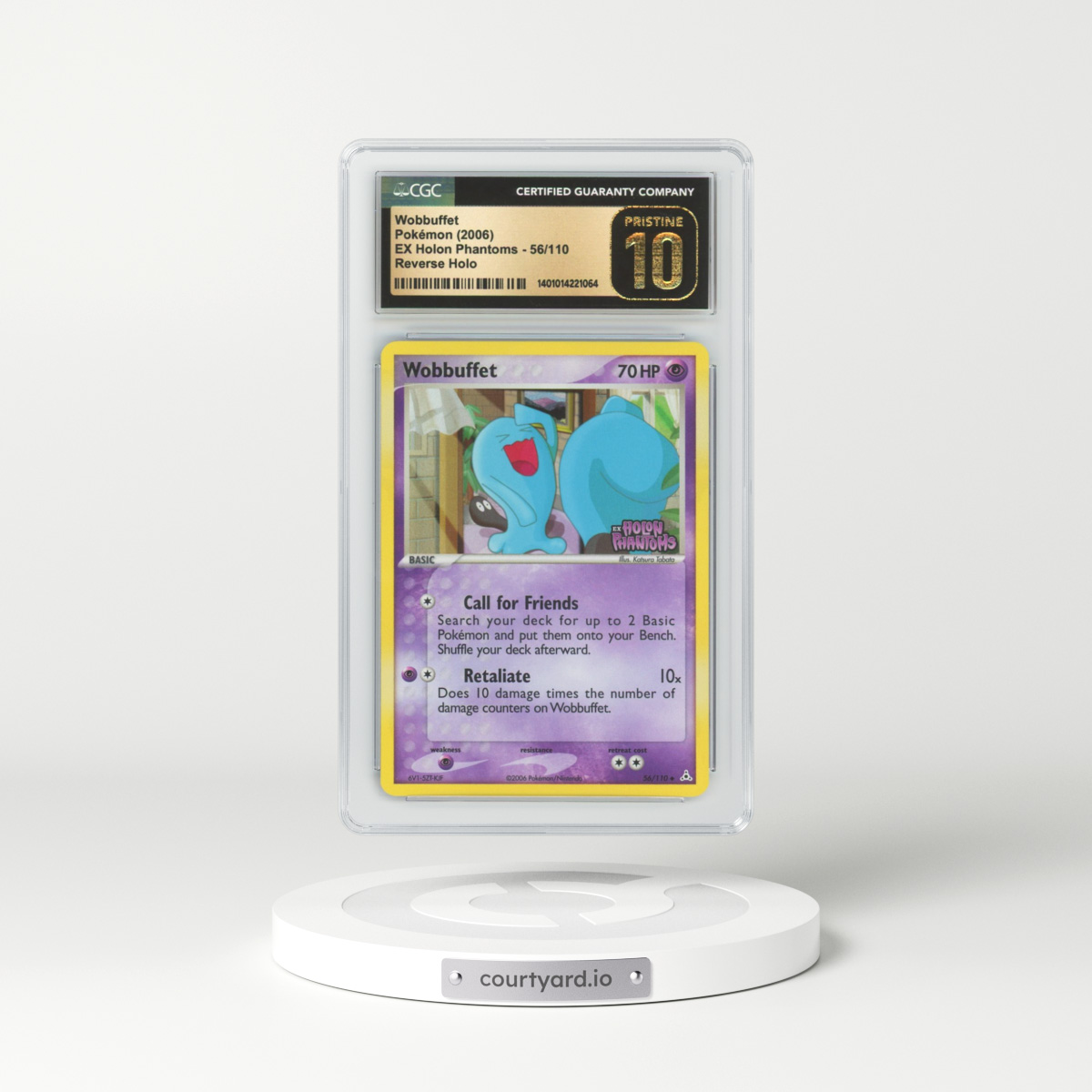 2006 EX Holon Phantoms #56 Wobbuffet - Holo (CGC 10 PRISTINE)
