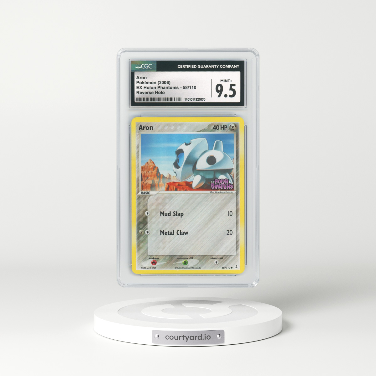 2006 EX Holon Phantoms #58 Aron - Holo (CGC 9.5 MINT+)