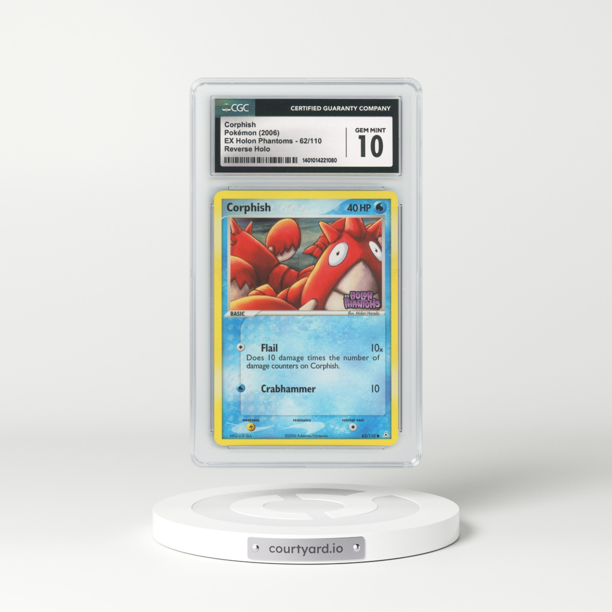 2006 EX Holon Phantoms #62 Corphish - Holo (CGC 10 GEM MINT)