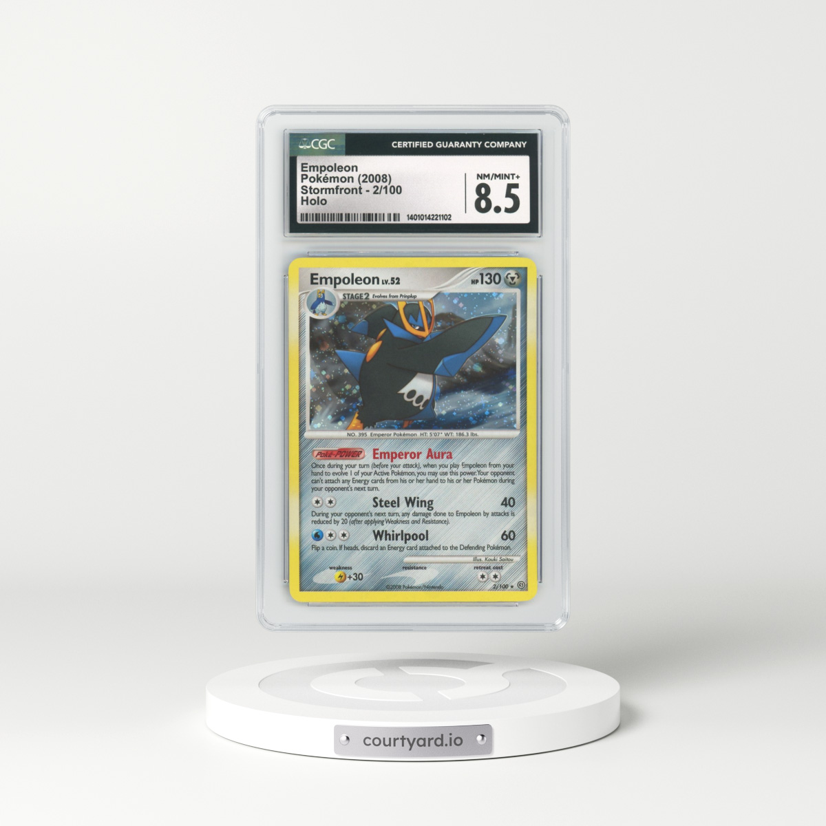 2008 Stormfront #2 Empoleon - Holo (CGC 8.5 NM-MT+)
