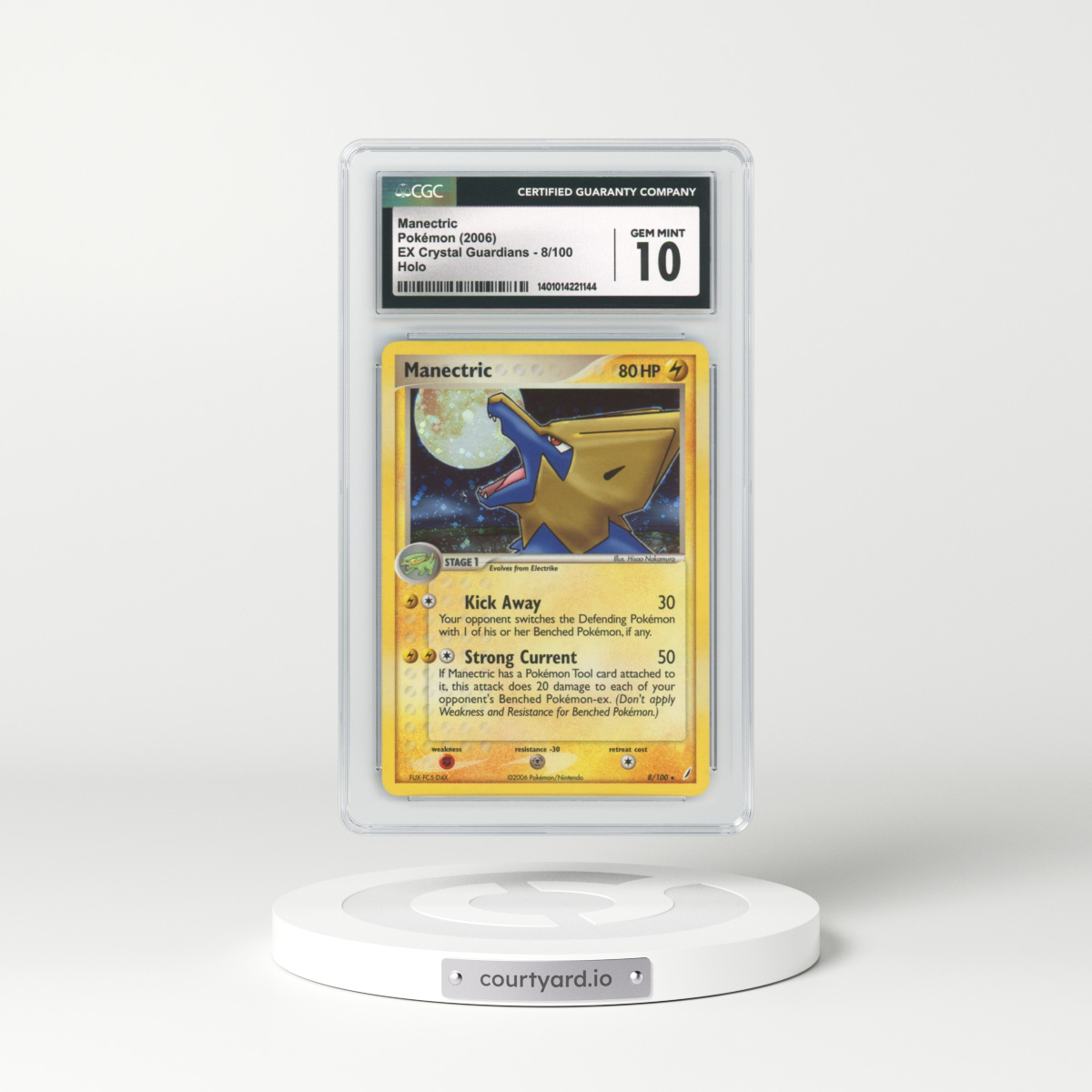 2006 EX Crystal Guardians #8 Manectric - Holo (CGC 10 GEM MINT)