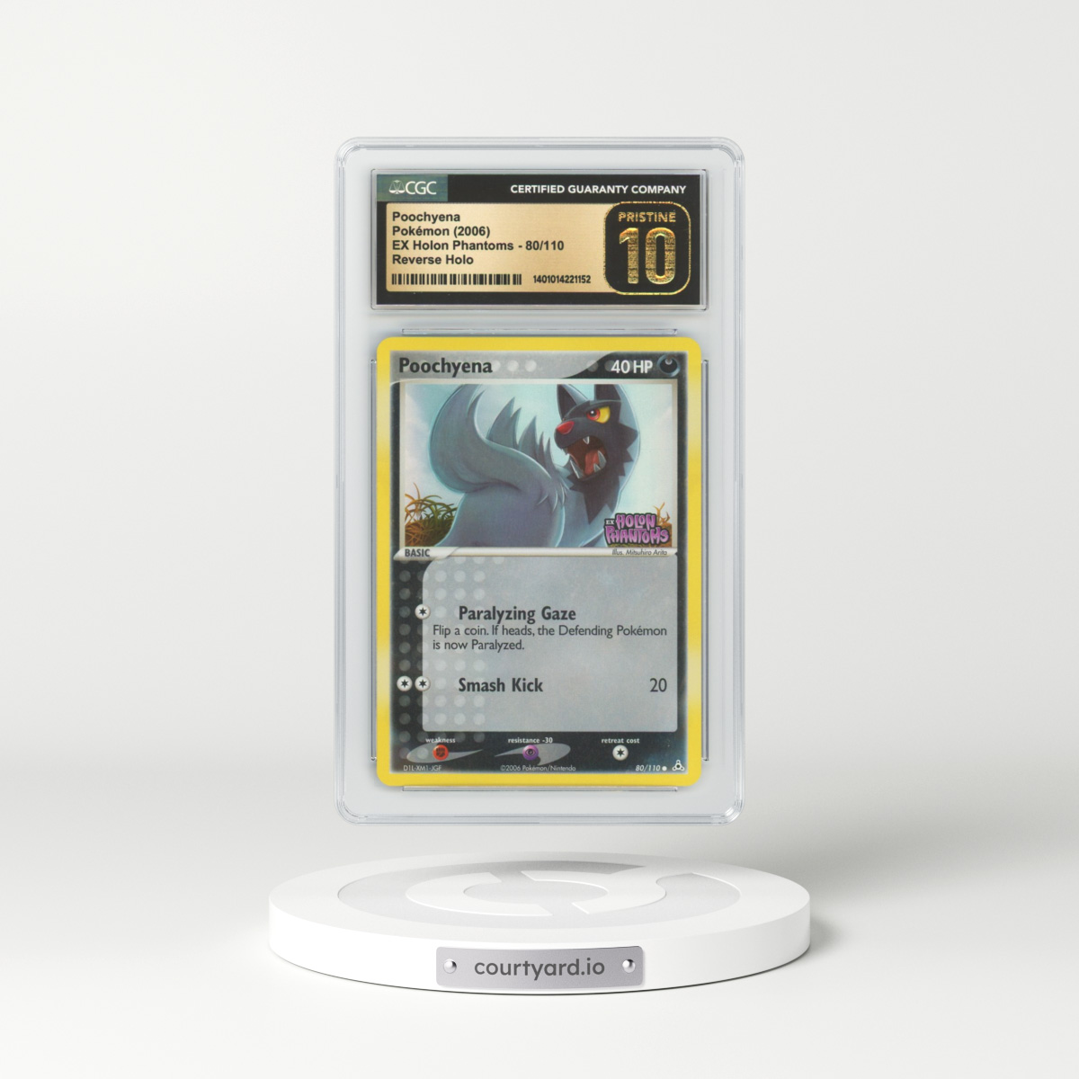 2006 EX Holon Phantoms #80 Poochyena - Holo (CGC 10 PRISTINE)