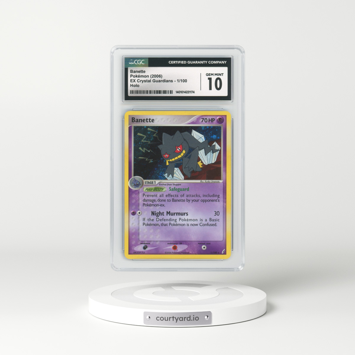 2006 EX Crystal Guardians #1 Banette - Holo (CGC 10 GEM MINT)