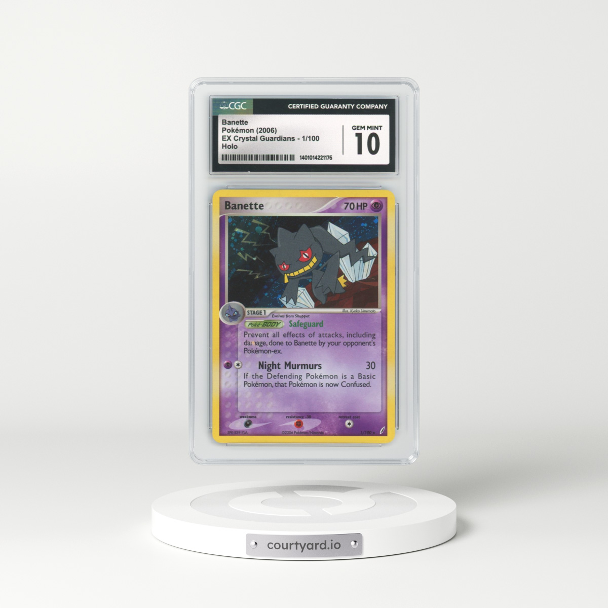 2006 EX Crystal Guardians #1 Banette - Holo (CGC 10 GEM MINT)