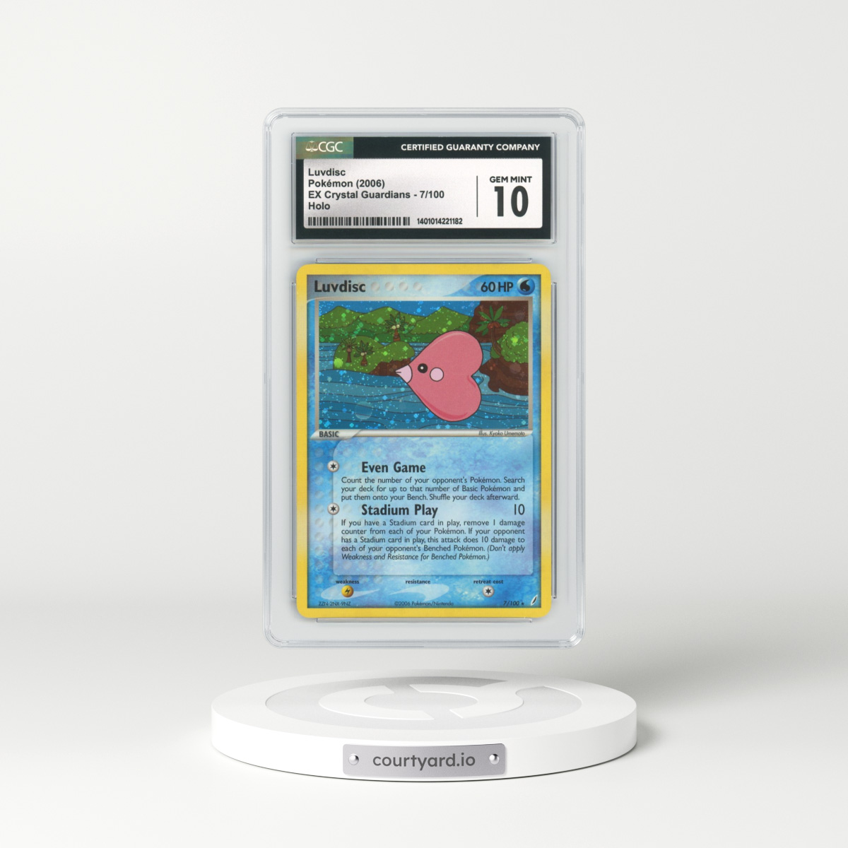 2006 EX Crystal Guardians #7 Luvdisc - Holo (CGC 10 GEM MINT)