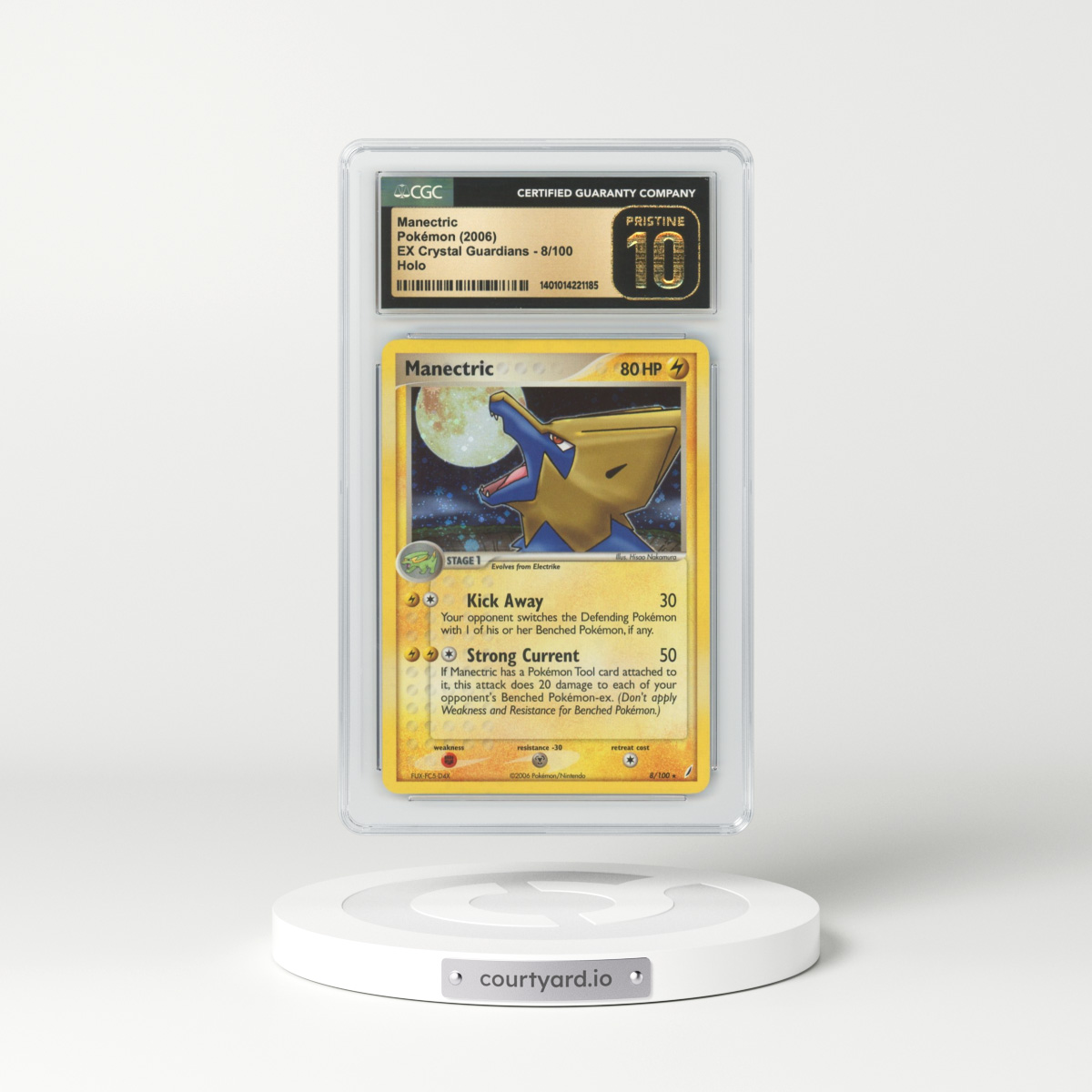 2006 EX Crystal Guardians #8 Manectric - Holo (CGC 10 PRISTINE)
