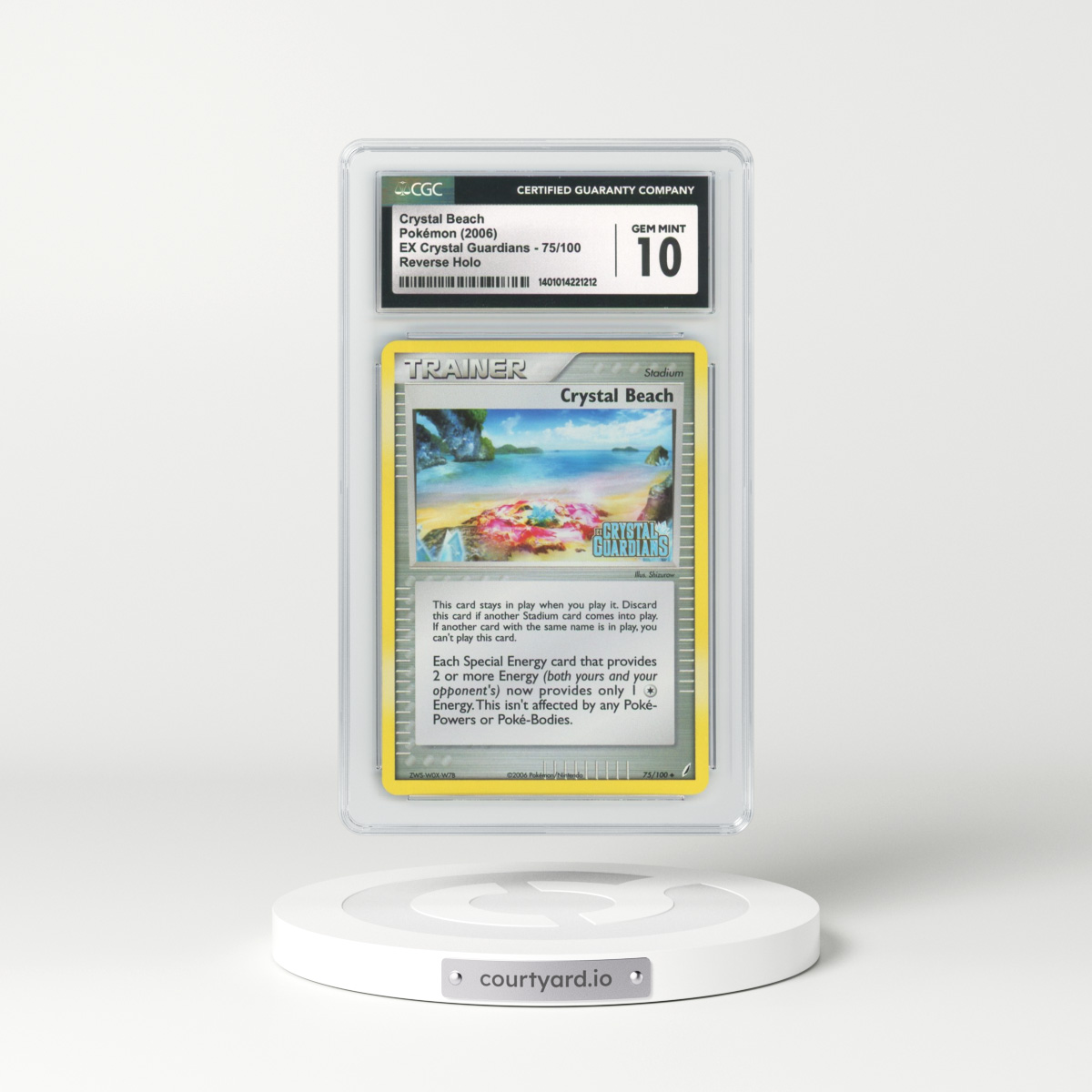 2006 EX Crystal Guardians #75 Crystal Beach - Holo (CGC 10 GEM MINT)