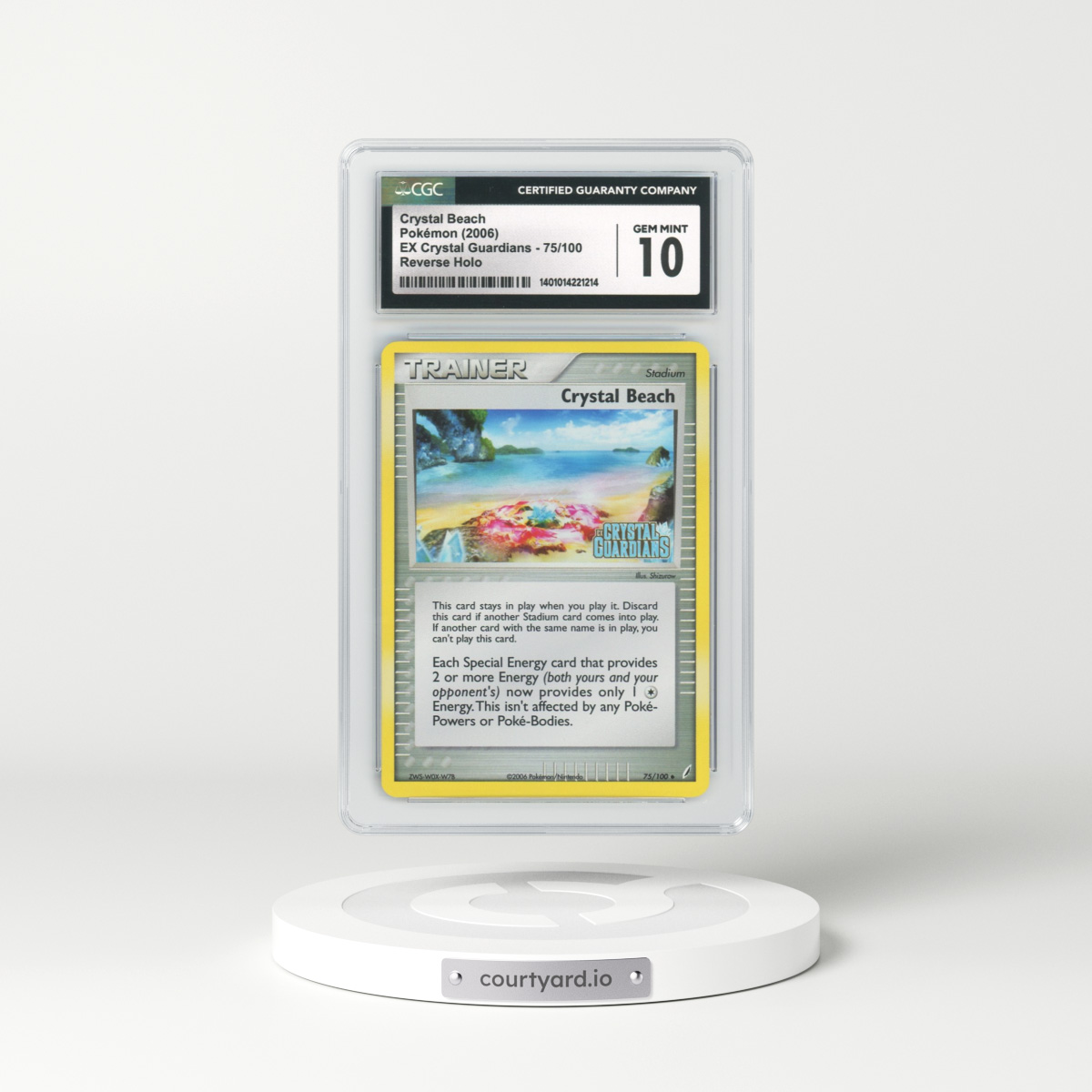 2006 EX Crystal Guardians #75 Crystal Beach - Holo (CGC 10 GEM MINT)