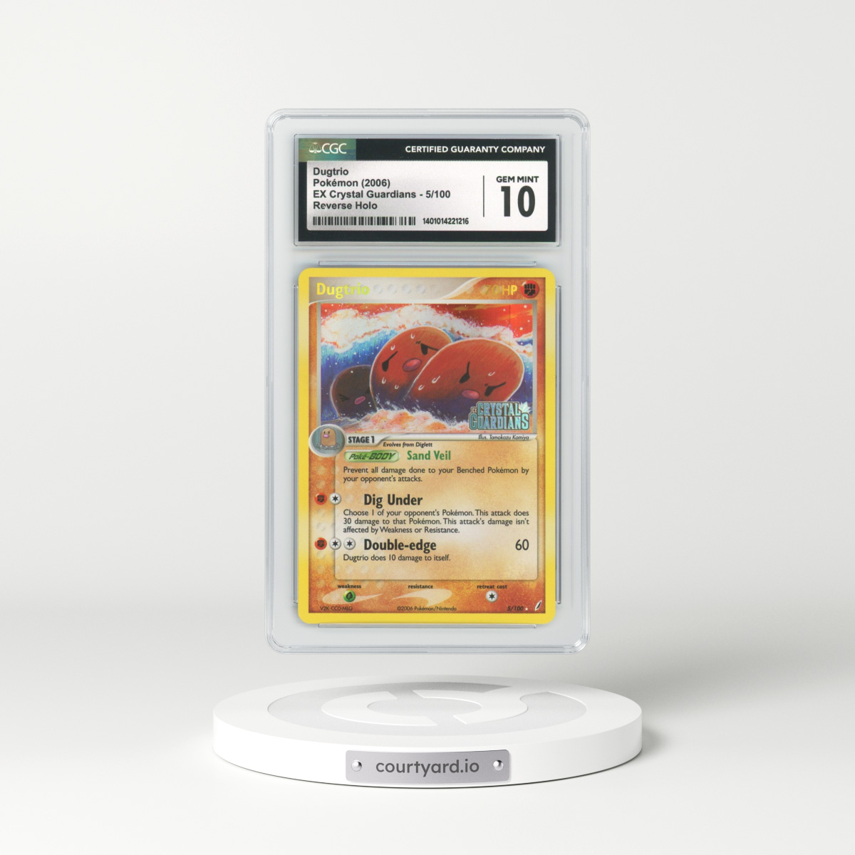 2006 EX Crystal Guardians #5 Dugtrio - Holo (CGC 10 GEM MINT)