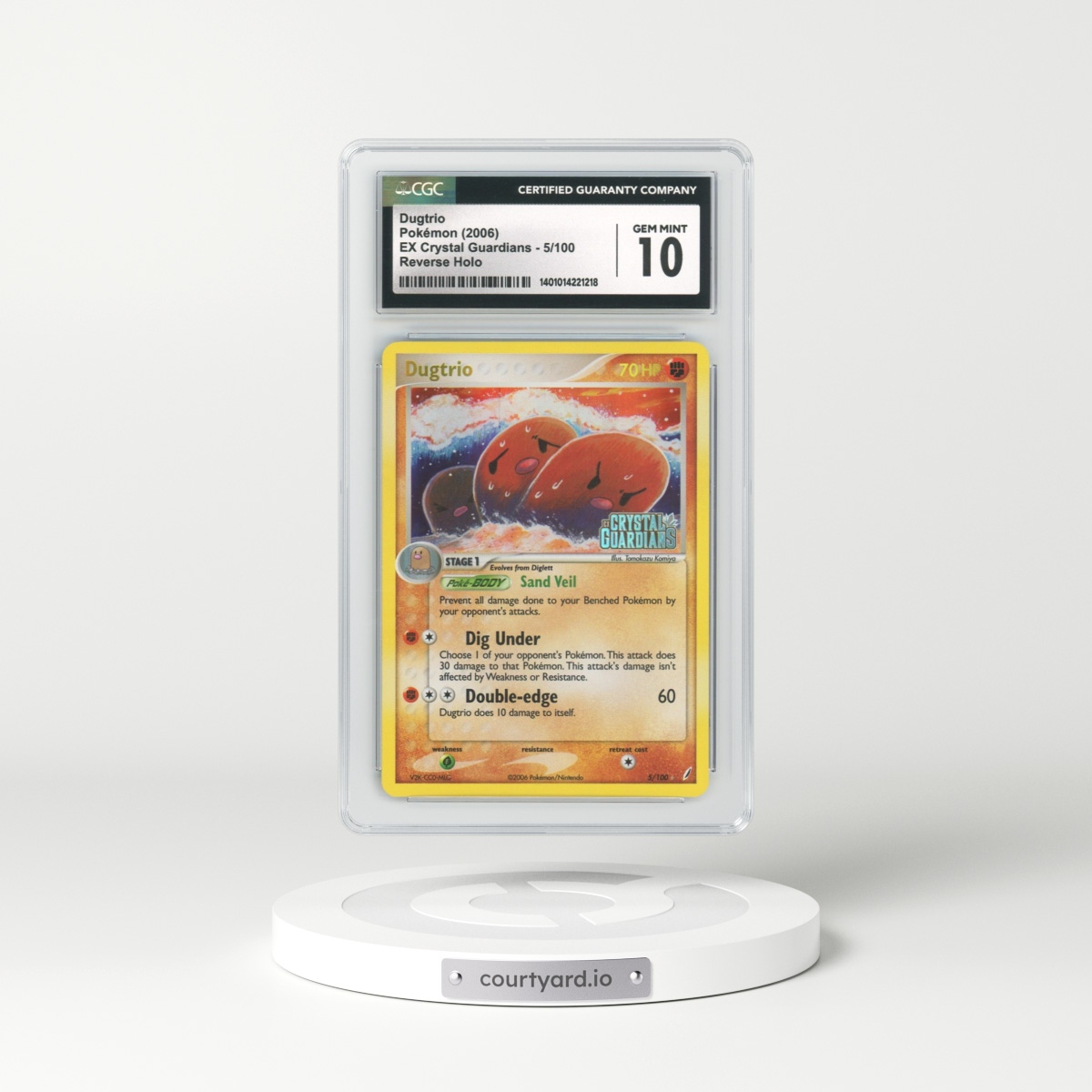 2006 EX Crystal Guardians #5 Dugtrio - Holo (CGC 10 GEM MINT)