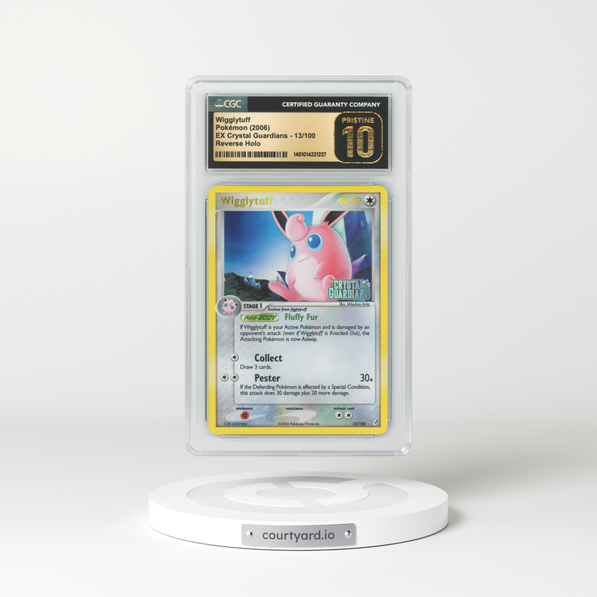 2006 EX Crystal Guardians #13 Wigglytuff - Holo (CGC 10 PRISTINE)