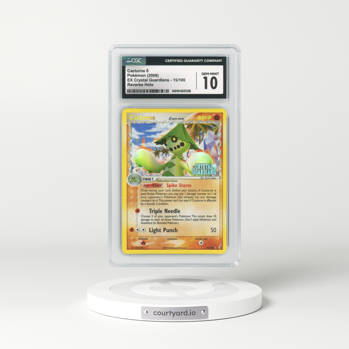 2006 EX Crystal Guardians #15 Cacturne - Holo (CGC 10 GEM MINT)